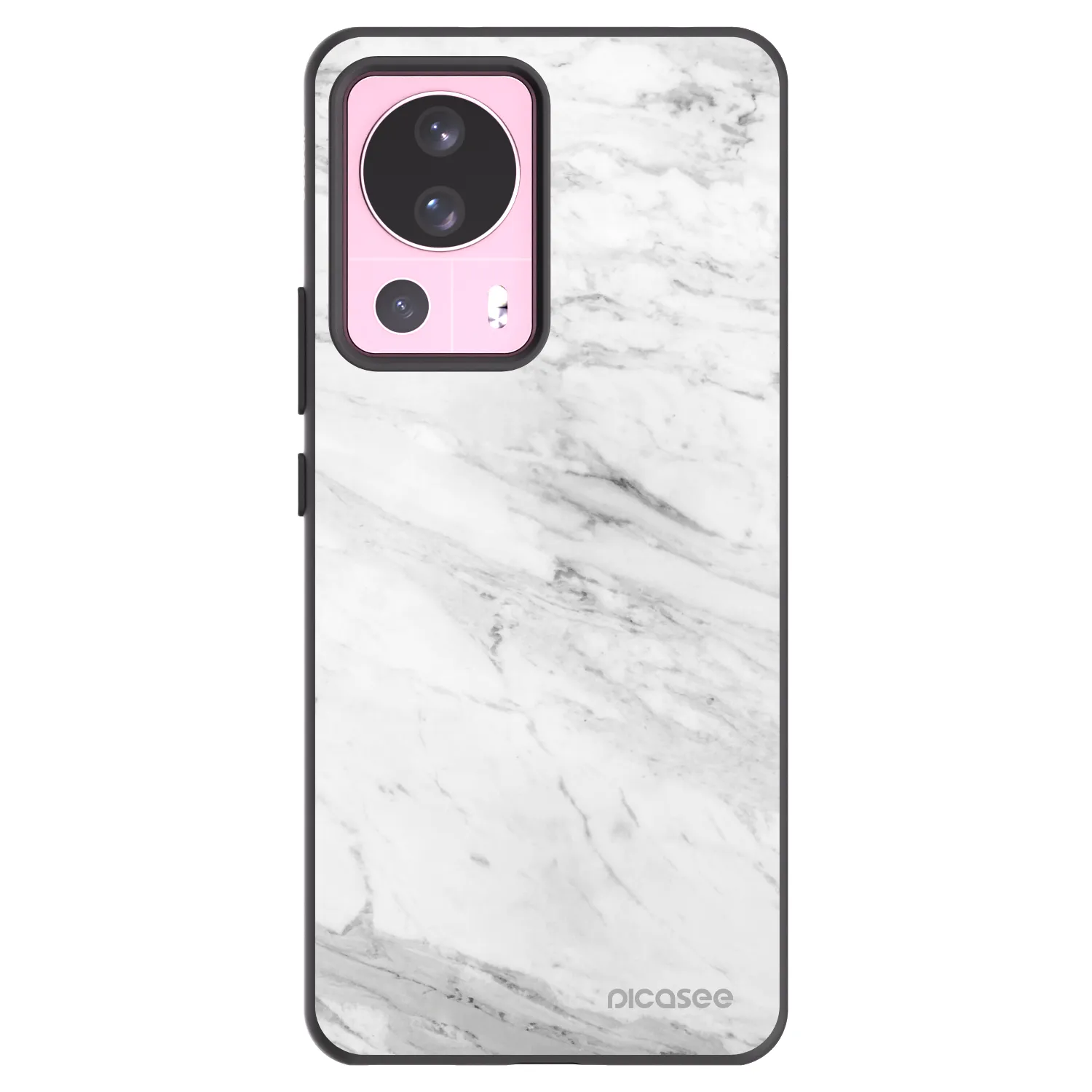 Picasee silikonski črni ovitek za Xiaomi 13 Lite - White marble
