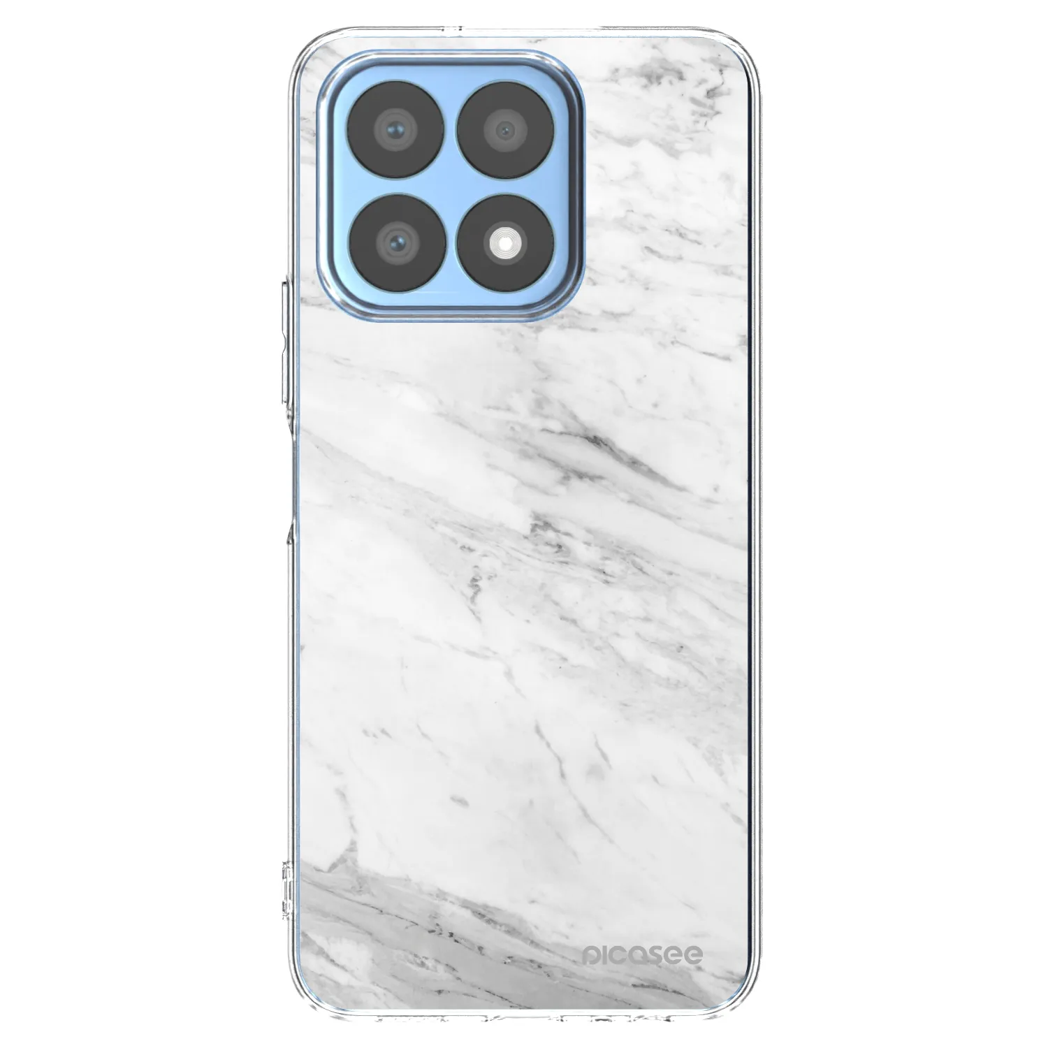 Picasee silikonski prozorni ovitek za Honor X8a - White marble
