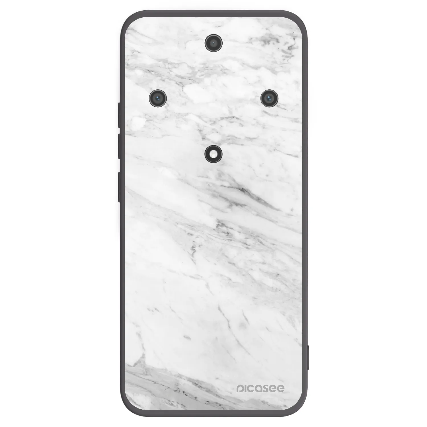 Picasee silikonski črni ovitek za Honor Magic5 Lite 5G - White marble