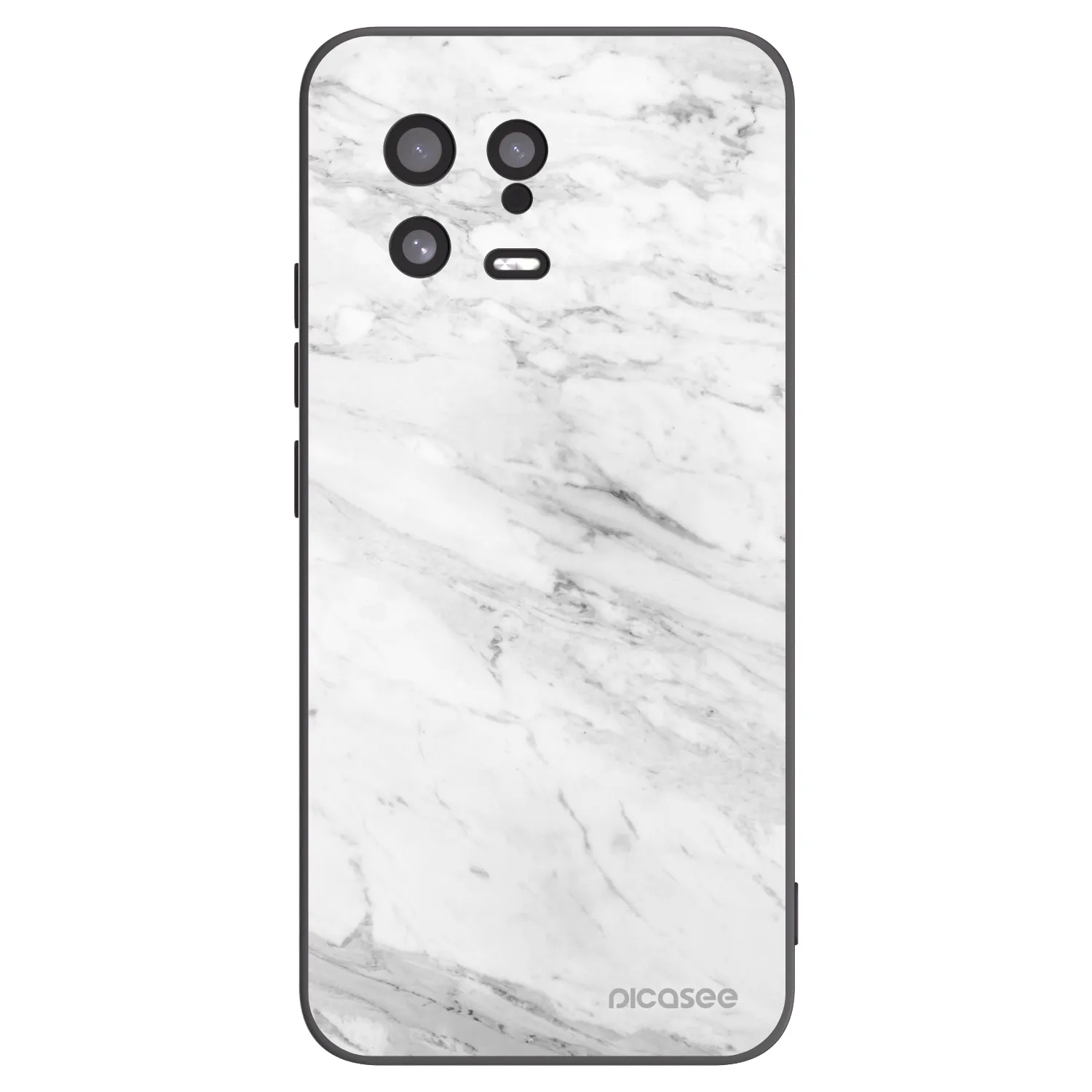 Picasee silikonski črni ovitek za Xiaomi 13 - White marble