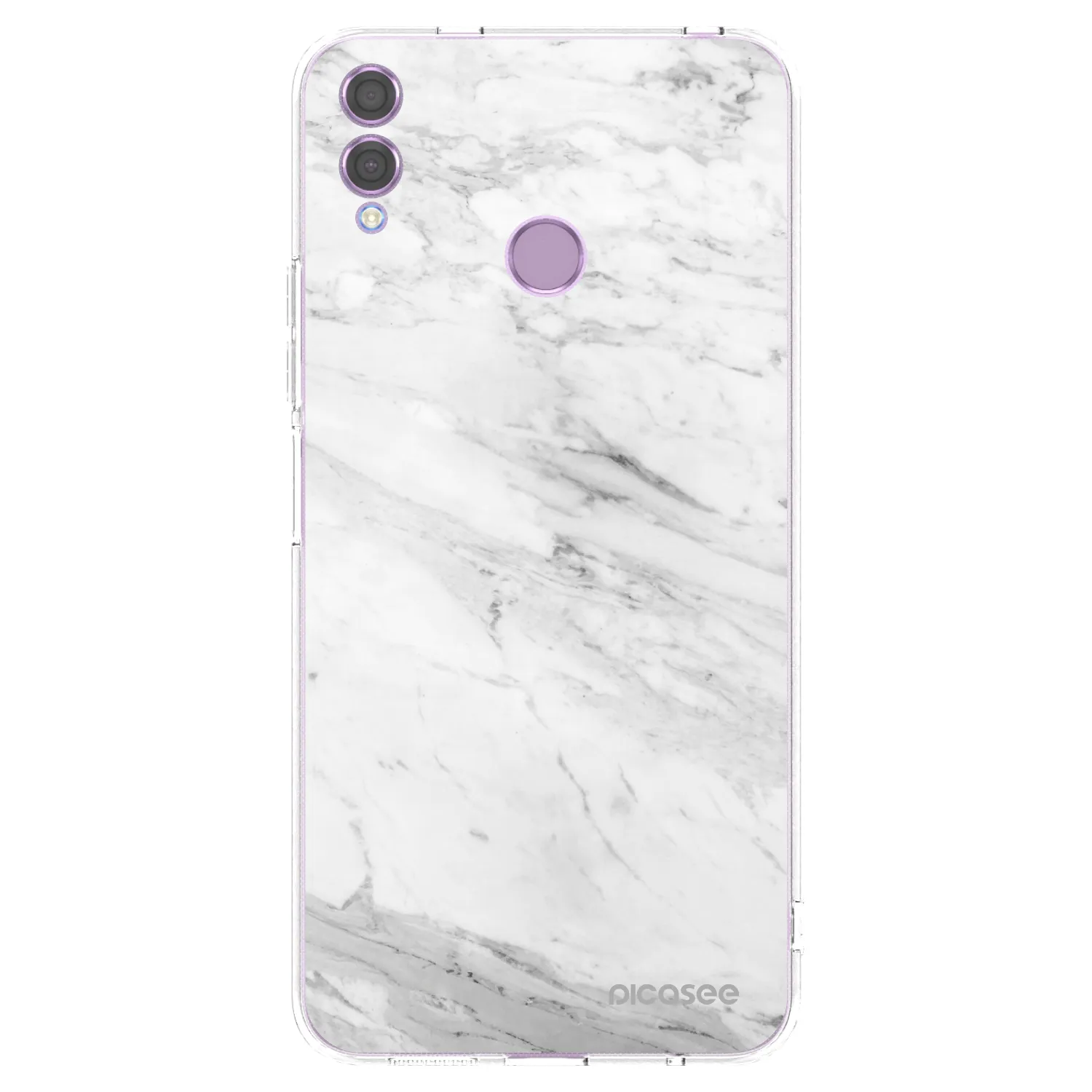 Picasee silikonski prozorni ovitek za Honor 8X - White marble