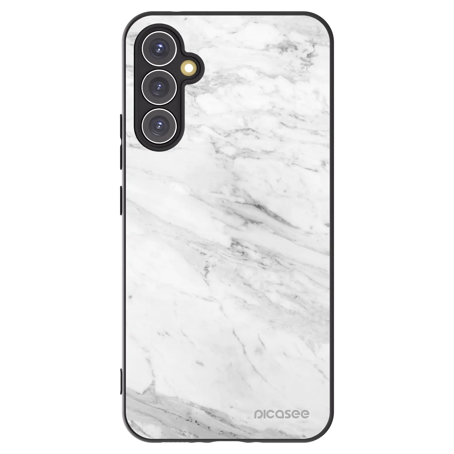 Picasee silikonski črni ovitek za Samsung Galaxy A34 5G A346B - White marble
