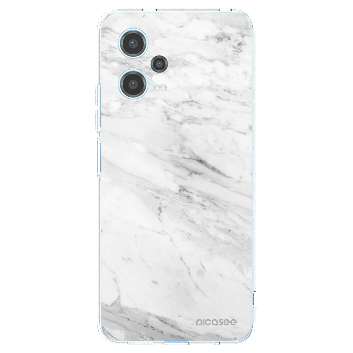 Picasee silikonski prozorni ovitek za Xiaomi Redmi Note 12 5G - White marble