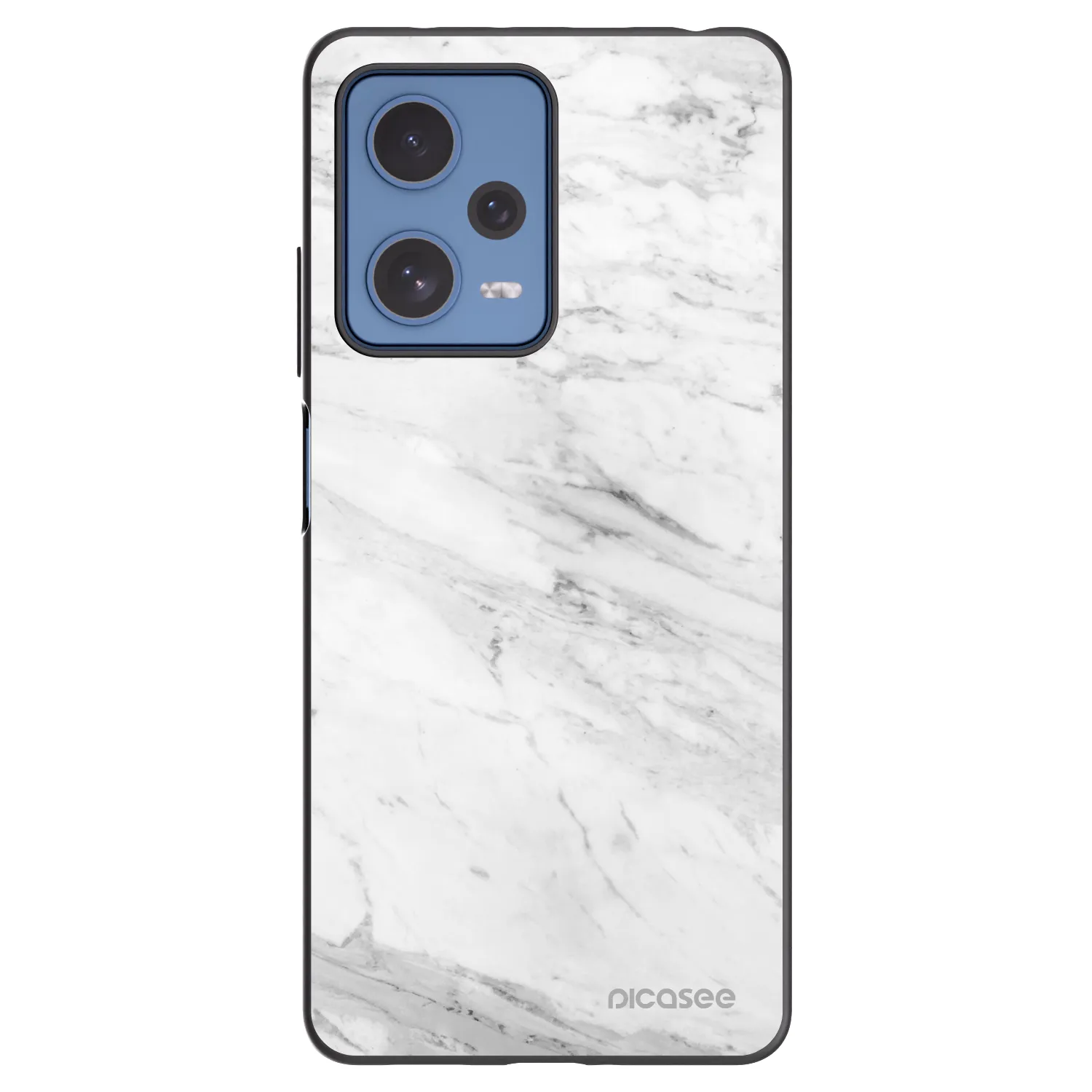 Picasee silikonski črni ovitek za Xiaomi Redmi Note 12 Pro 5G - White marble