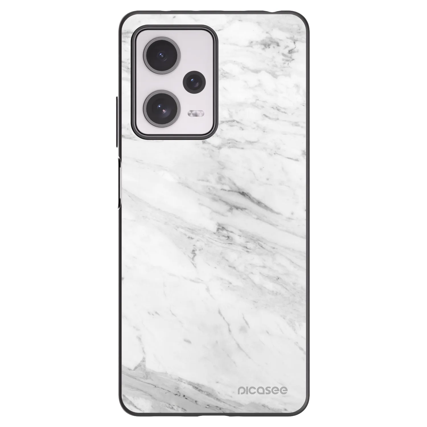 Picasee silikonski črni ovitek za Xiaomi Redmi Note 12 Pro+ 5G - White marble