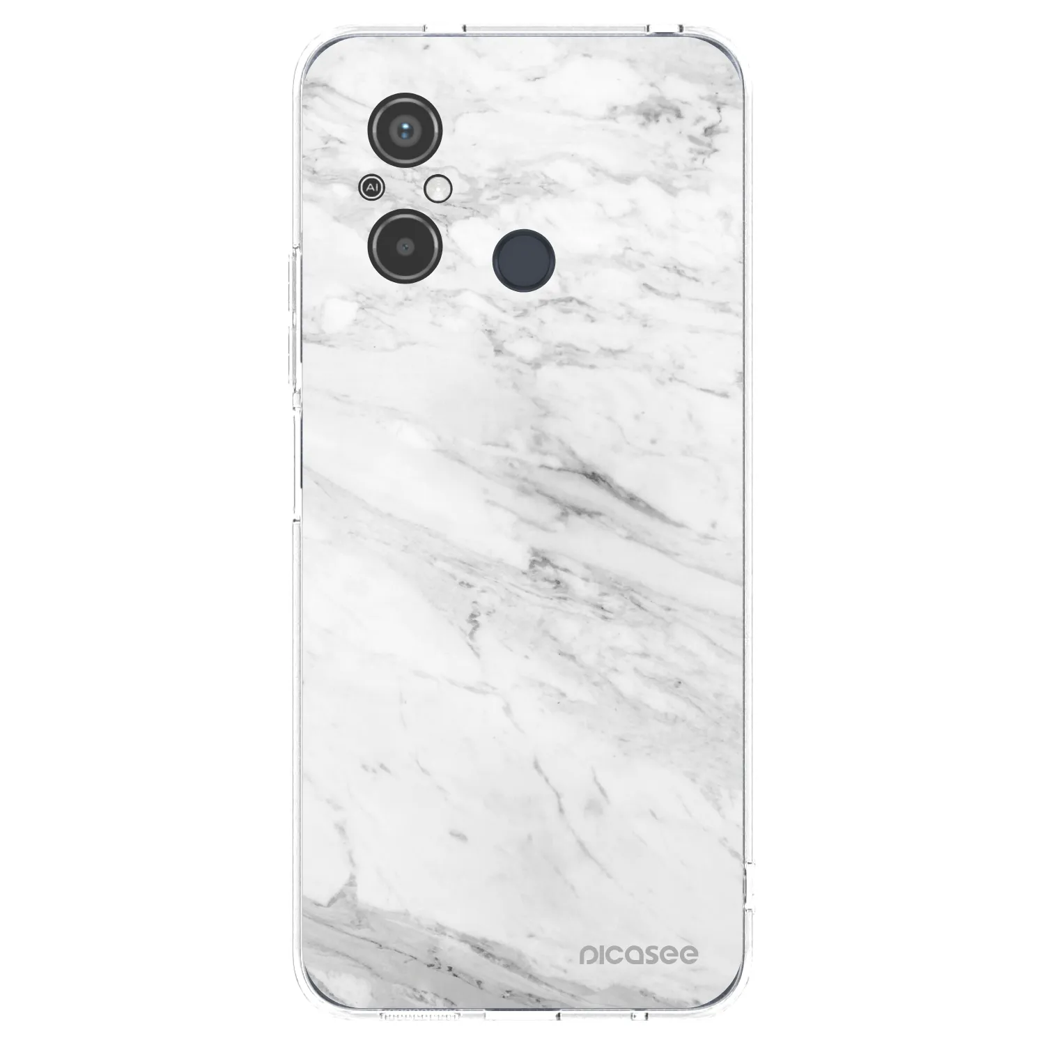 Picasee silikonski prozorni ovitek za Xiaomi Redmi 12C - White marble