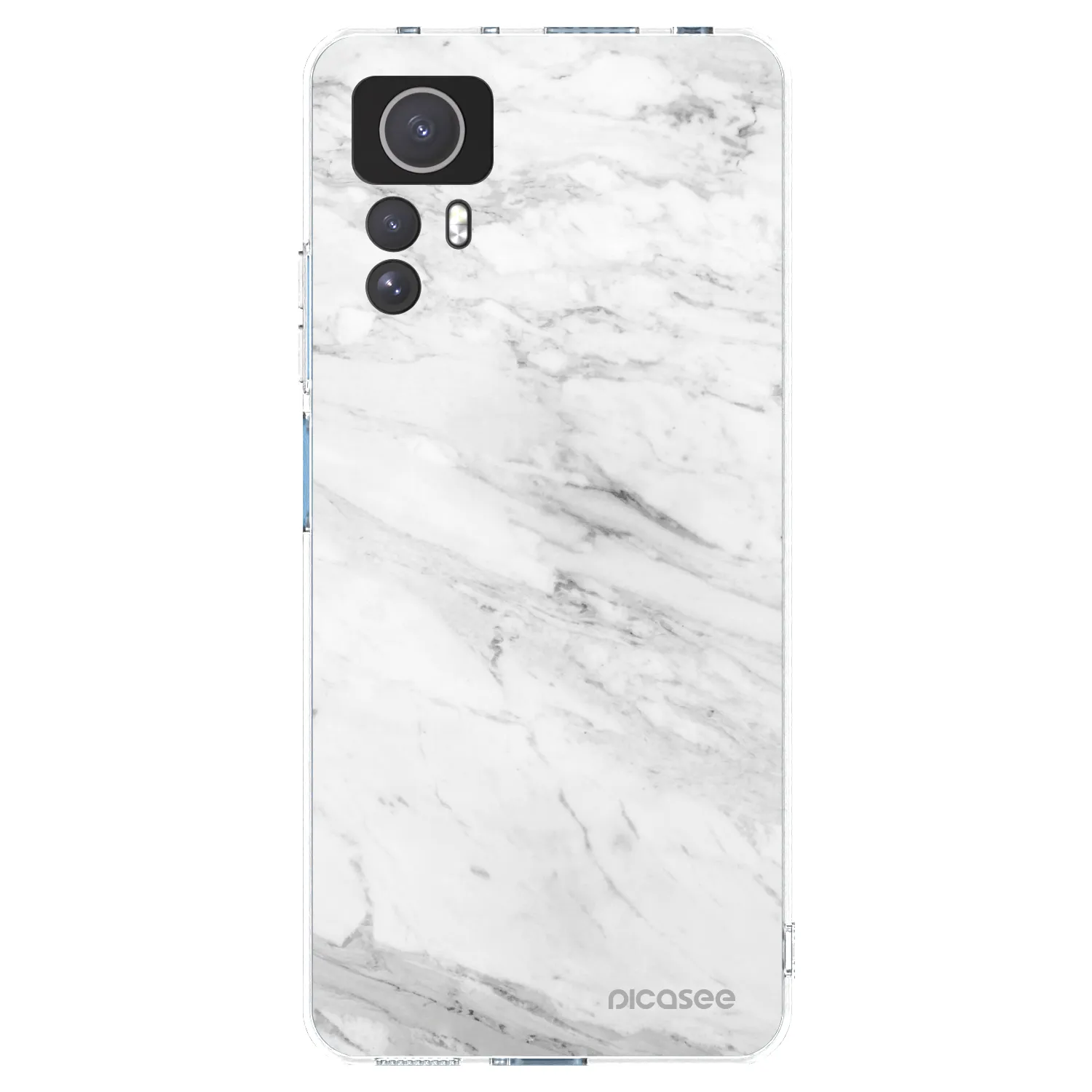 Picasee silikonski prozorni ovitek za Xiaomi Redmi Note 12S - White marble