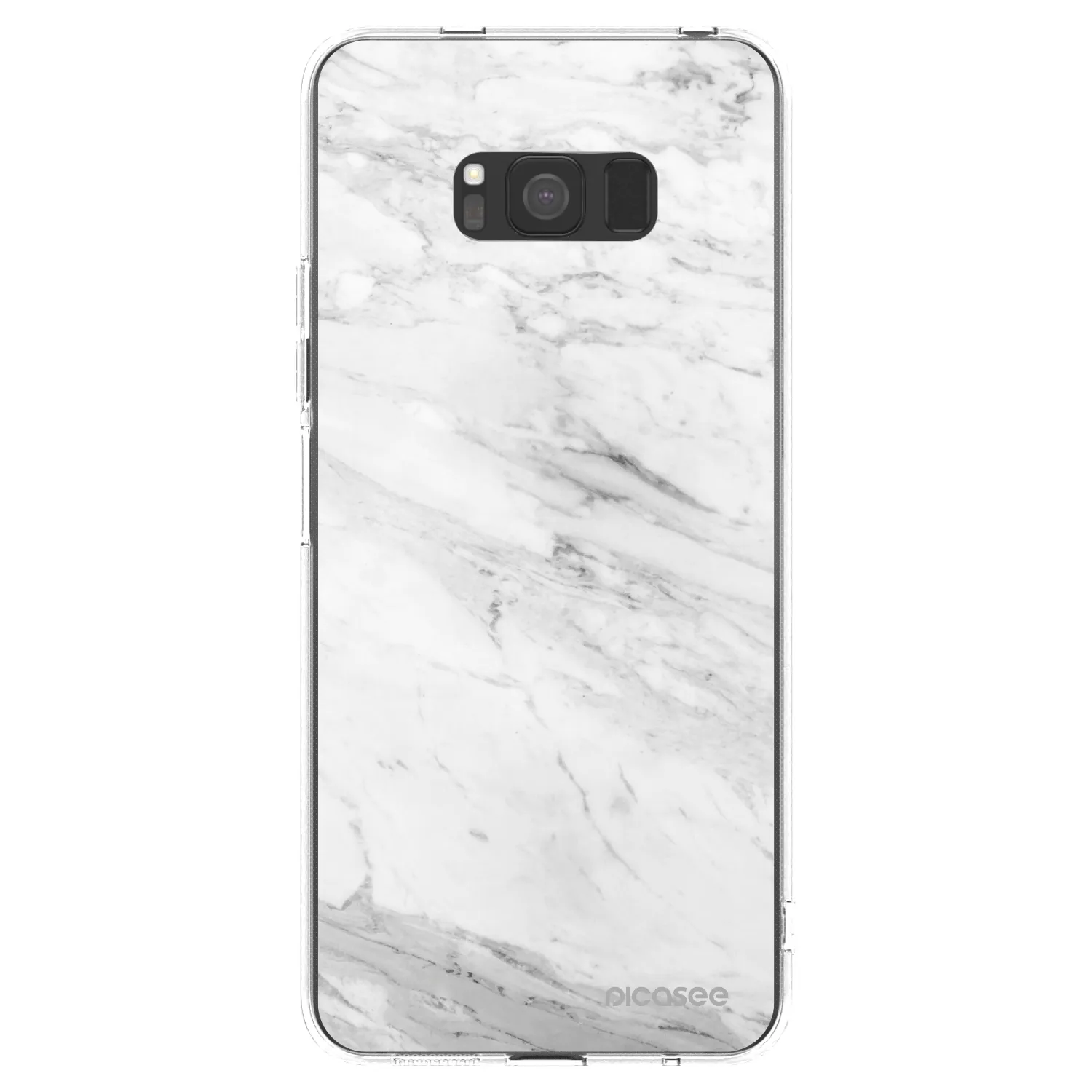 Picasee silikonski prozorni ovitek za Samsung Galaxy S8 G950F - White marble
