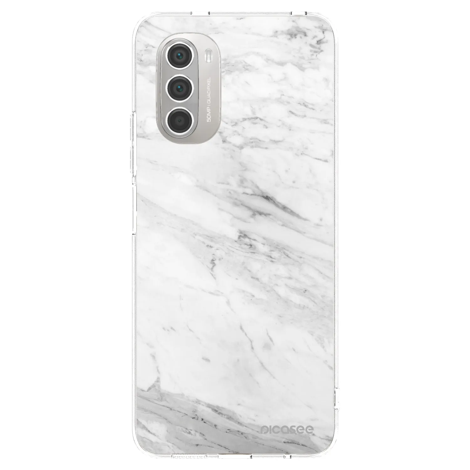 Picasee silikonski prozorni ovitek za Motorola Moto G51 - White marble
