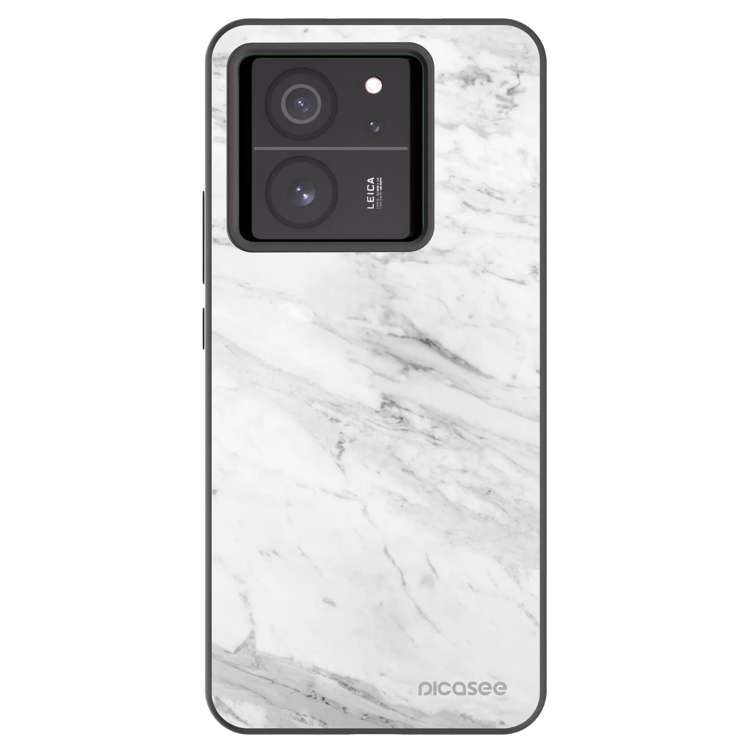 Picasee silikonski črni ovitek za Xiaomi 13T Pro - White marble