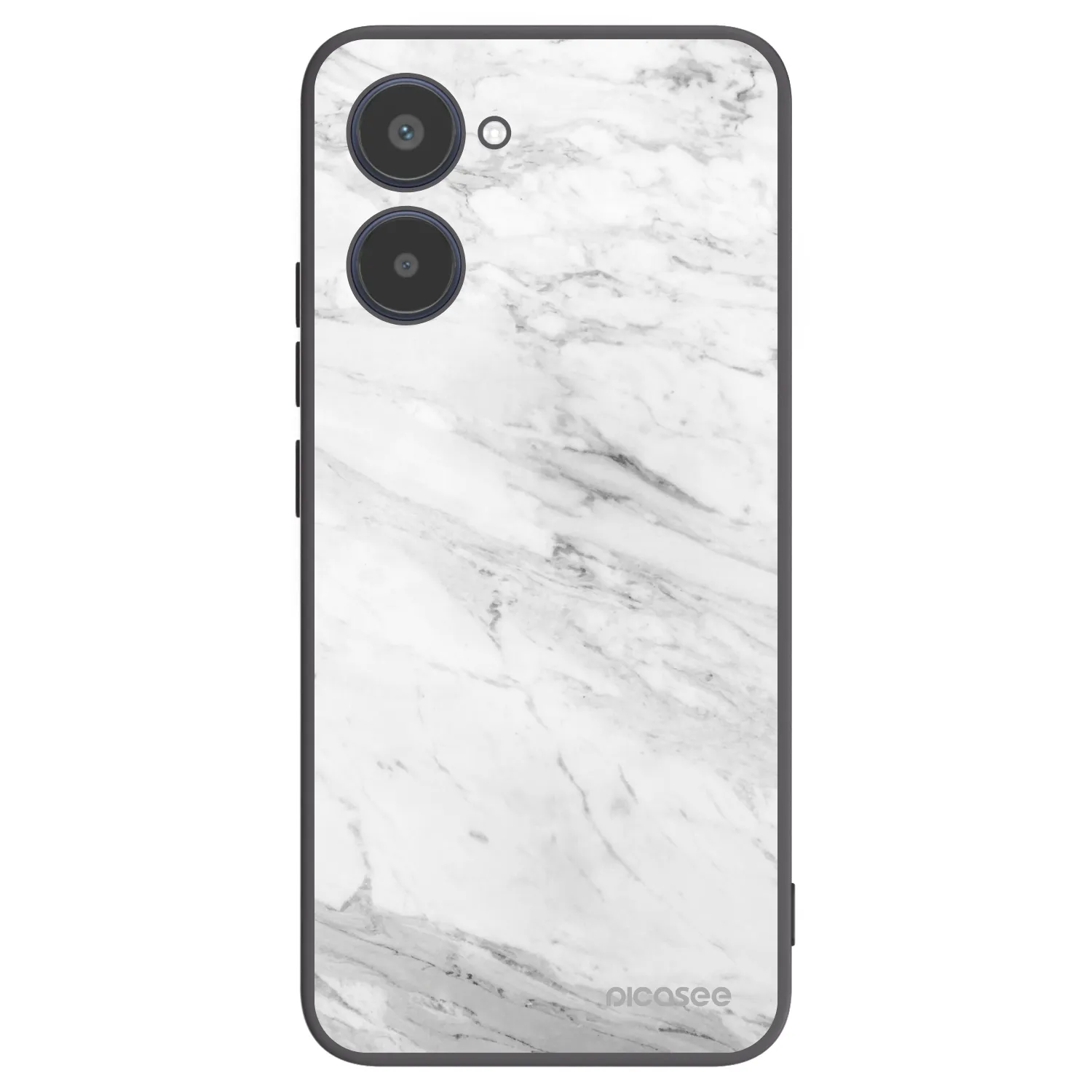 Picasee silikonski črni ovitek za Realme 10 4G - White marble