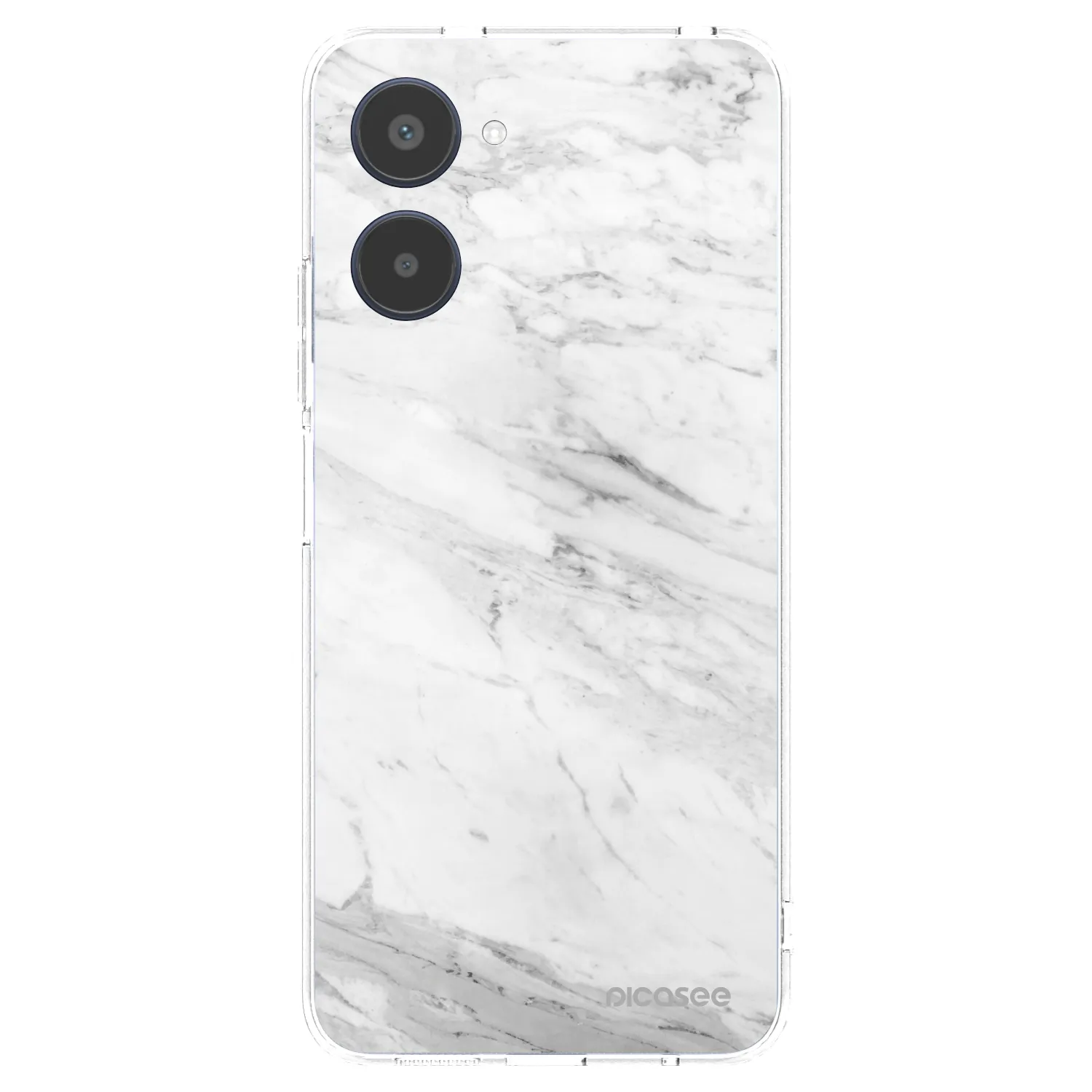 Picasee silikonski prozorni ovitek za Realme 10 4G - White marble