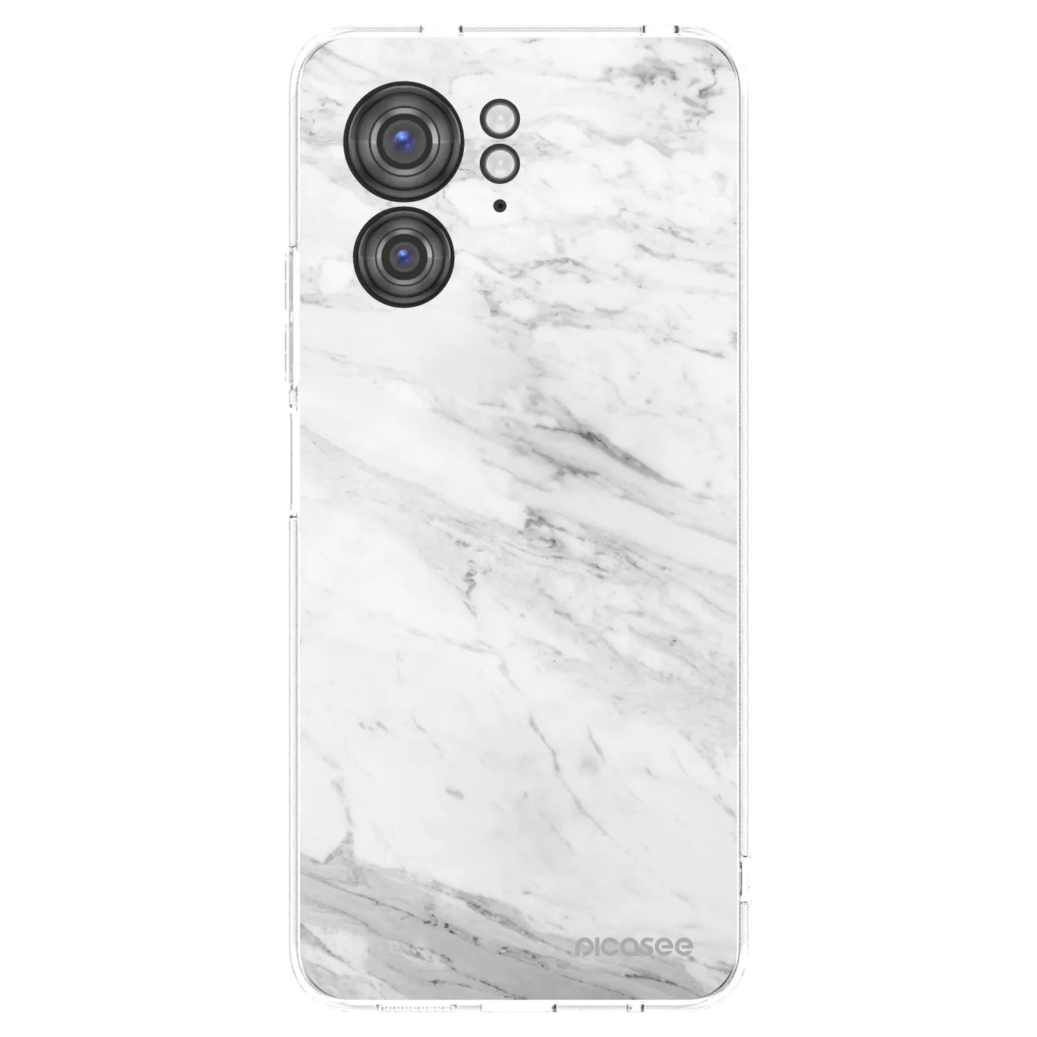 Picasee silikonski prozorni ovitek za Motorola Edge 40 - White marble