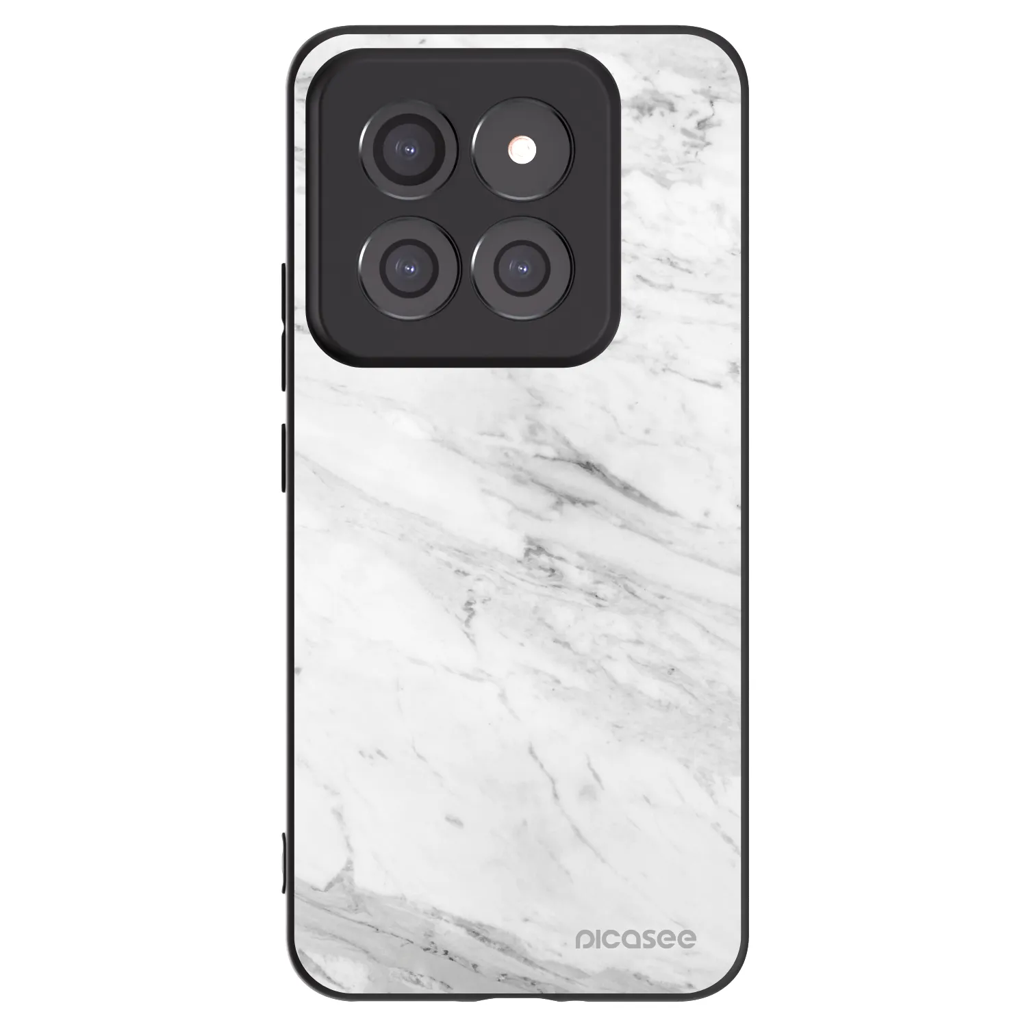 Picasee silikonski črni ovitek za Xiaomi 14 Pro - White marble