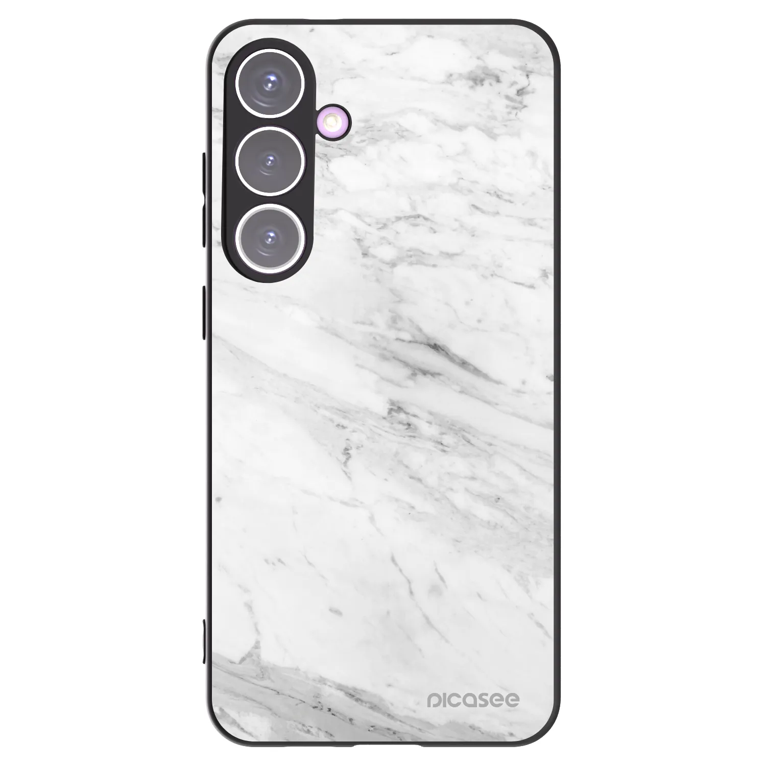 Picasee silikonski črni ovitek za Samsung Galaxy S24+ S926B 5G - White marble
