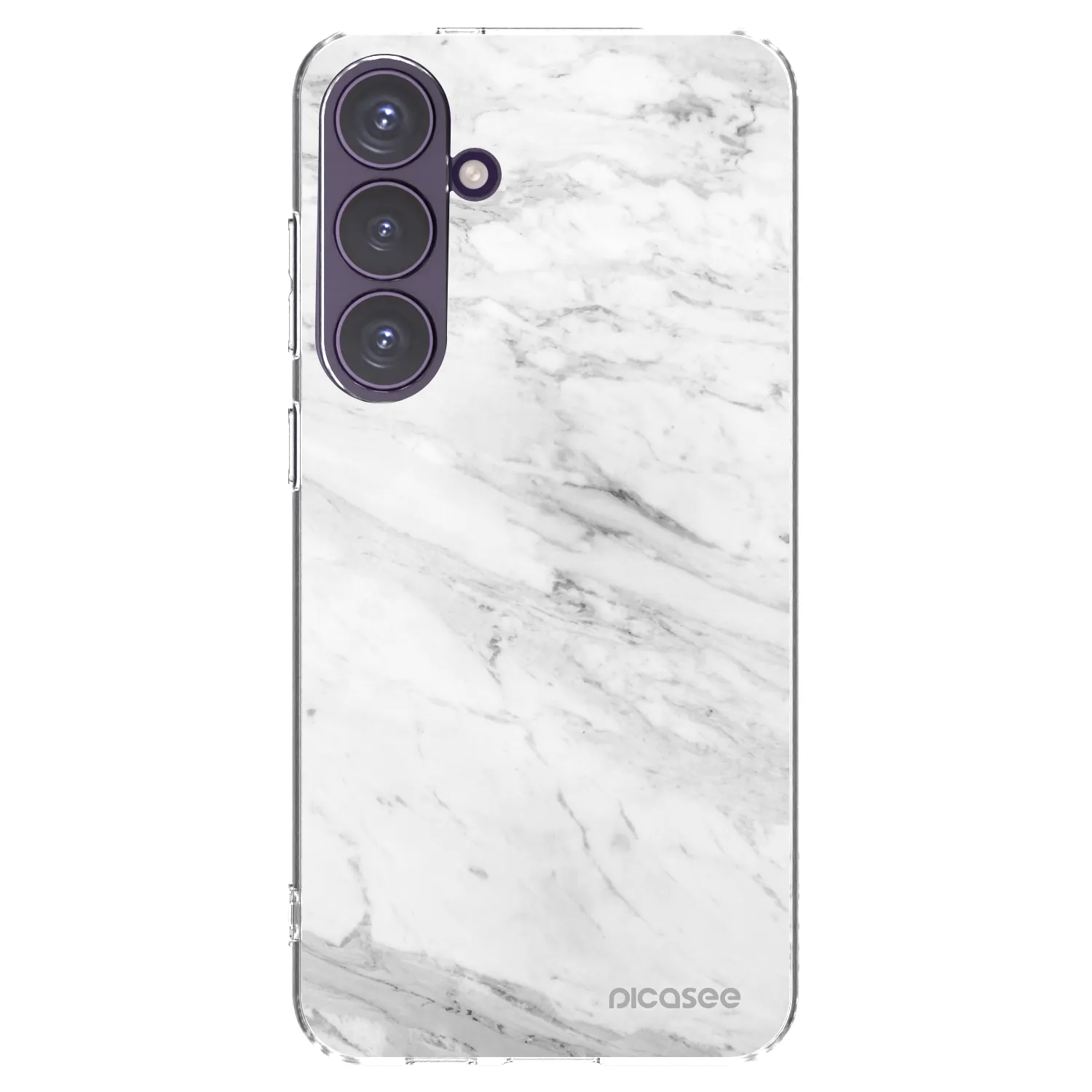 Picasee silikonski prozorni ovitek za Samsung Galaxy S24+ S926B 5G - White marble