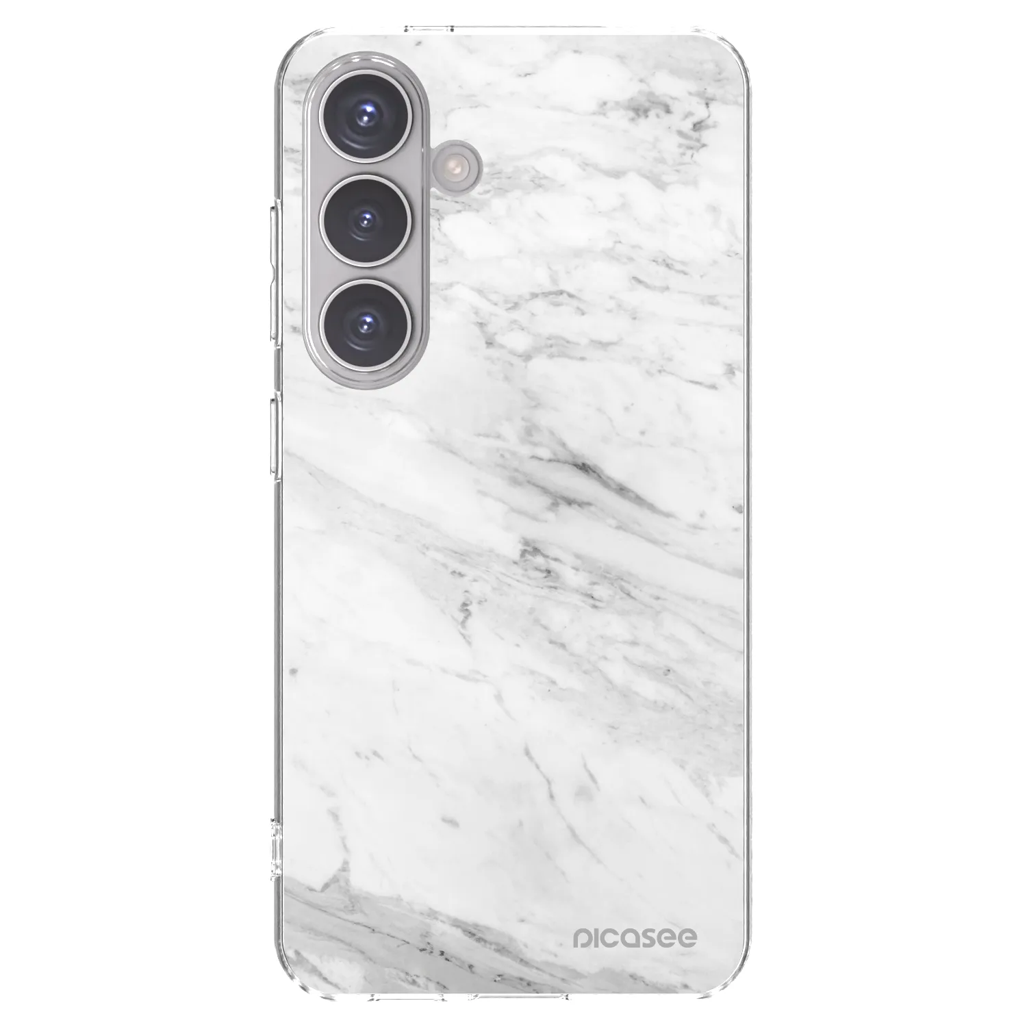 Picasee silikonski prozorni ovitek za Samsung Galaxy S24 S921B 5G - White marble