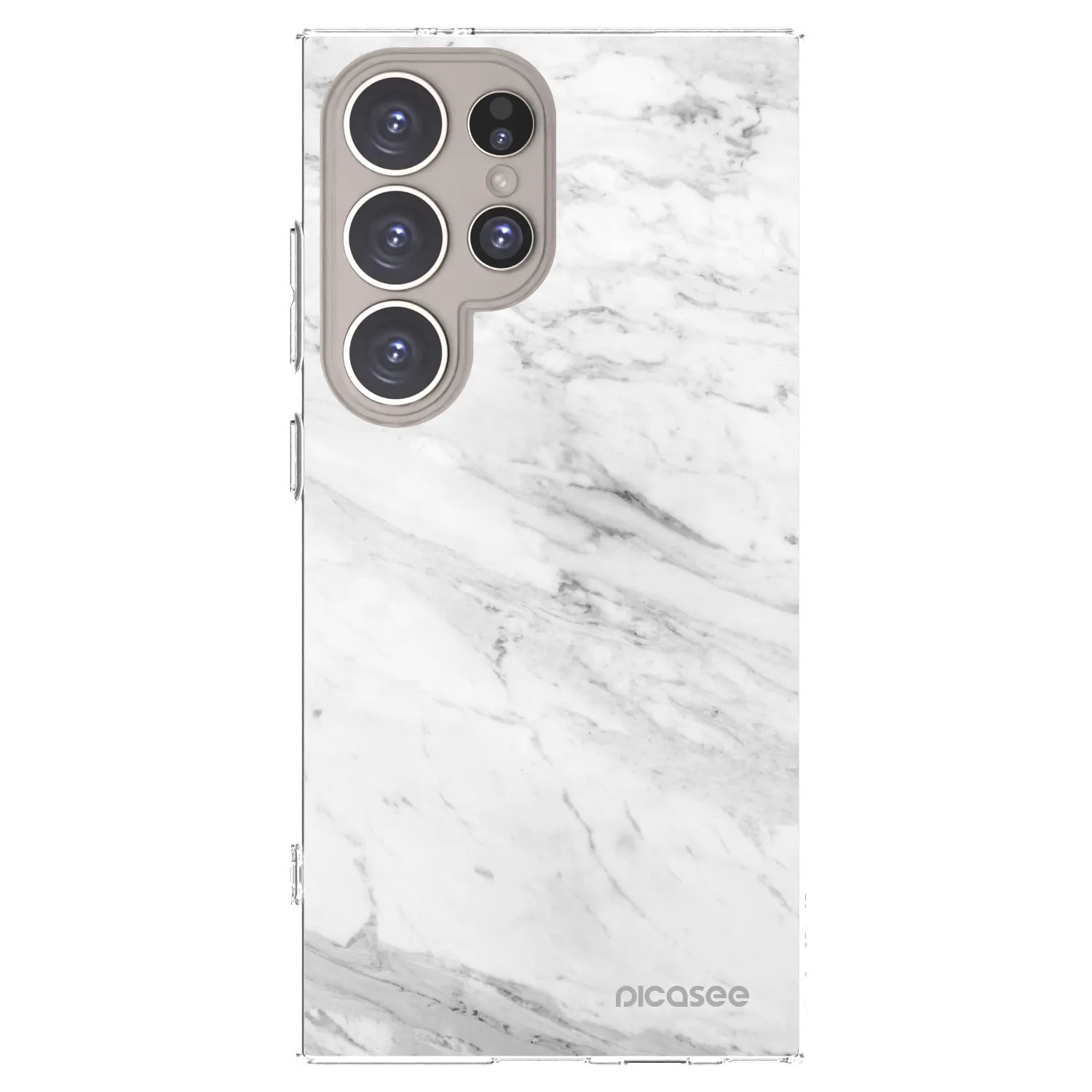 Picasee silikonski prozorni ovitek za Samsung Galaxy S24 Ultra S928B 5G - White marble