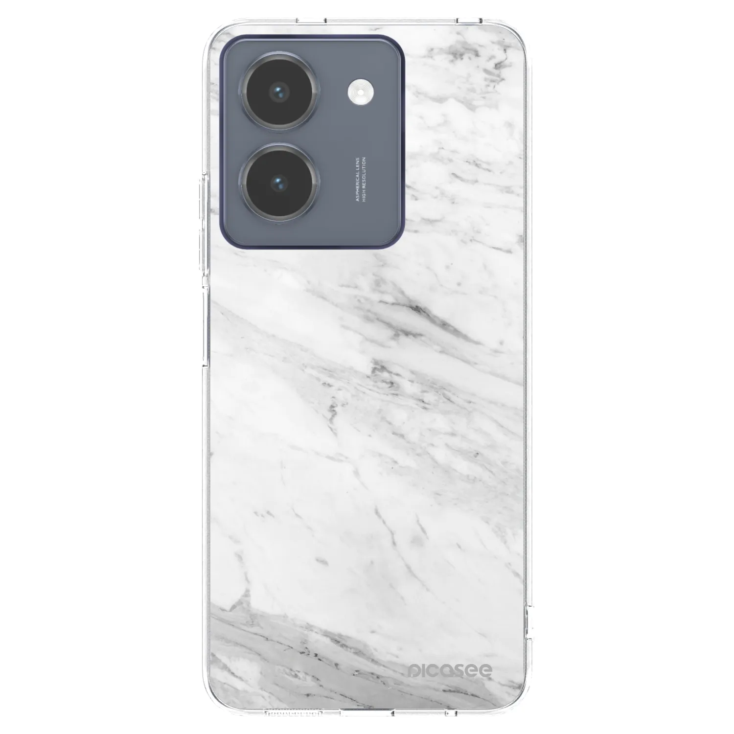 Picasee silikonski prozorni ovitek za Vivo Y36 4G - White marble