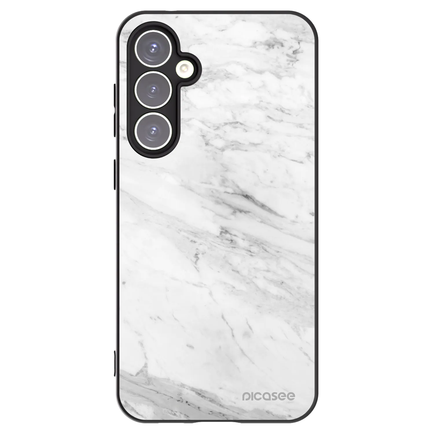 Picasee silikonski črni ovitek za Samsung Galaxy S23 FE S711B - White marble
