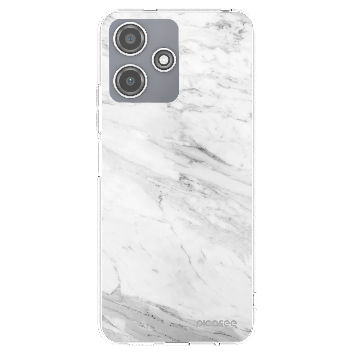 Picasee silikonski prozorni ovitek za Xiaomi Redmi 12 5G - White marble
