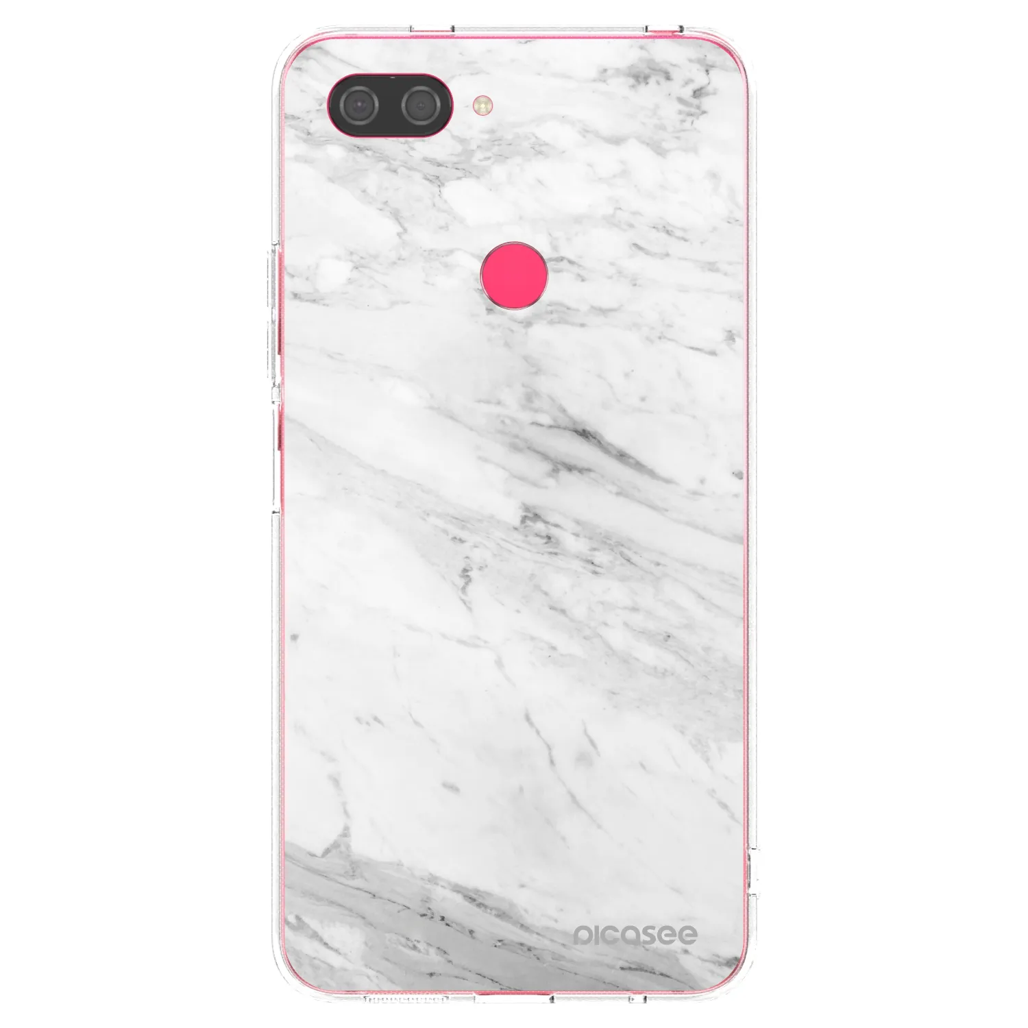 Picasee silikonski prozorni ovitek za Xiaomi Mi 8 Lite - White marble