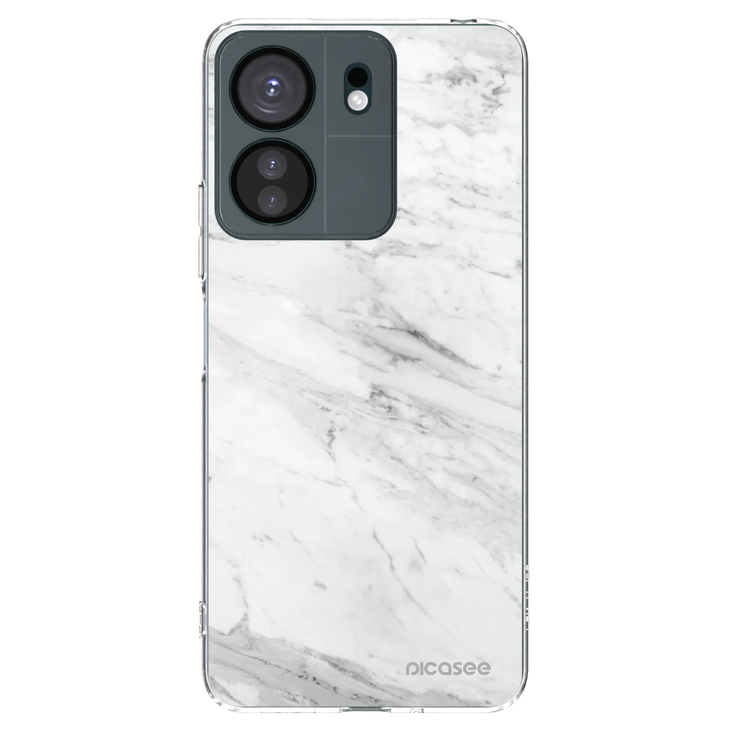 Picasee silikonski prozorni ovitek za Xiaomi Redmi 13C 4G - White marble