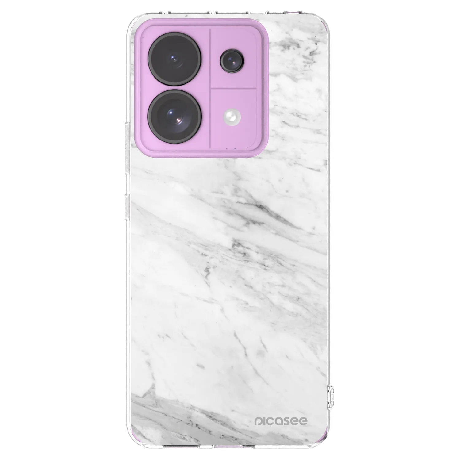 Picasee silikonski prozorni ovitek za Xiaomi Redmi Note 13 Pro 5G - White marble