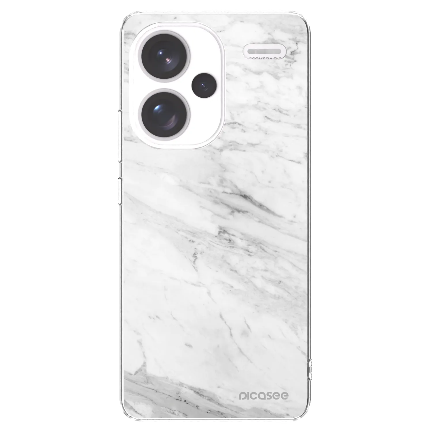 Picasee silikonski prozorni ovitek za Xiaomi Redmi Note 13 Pro+ 5G - White marble