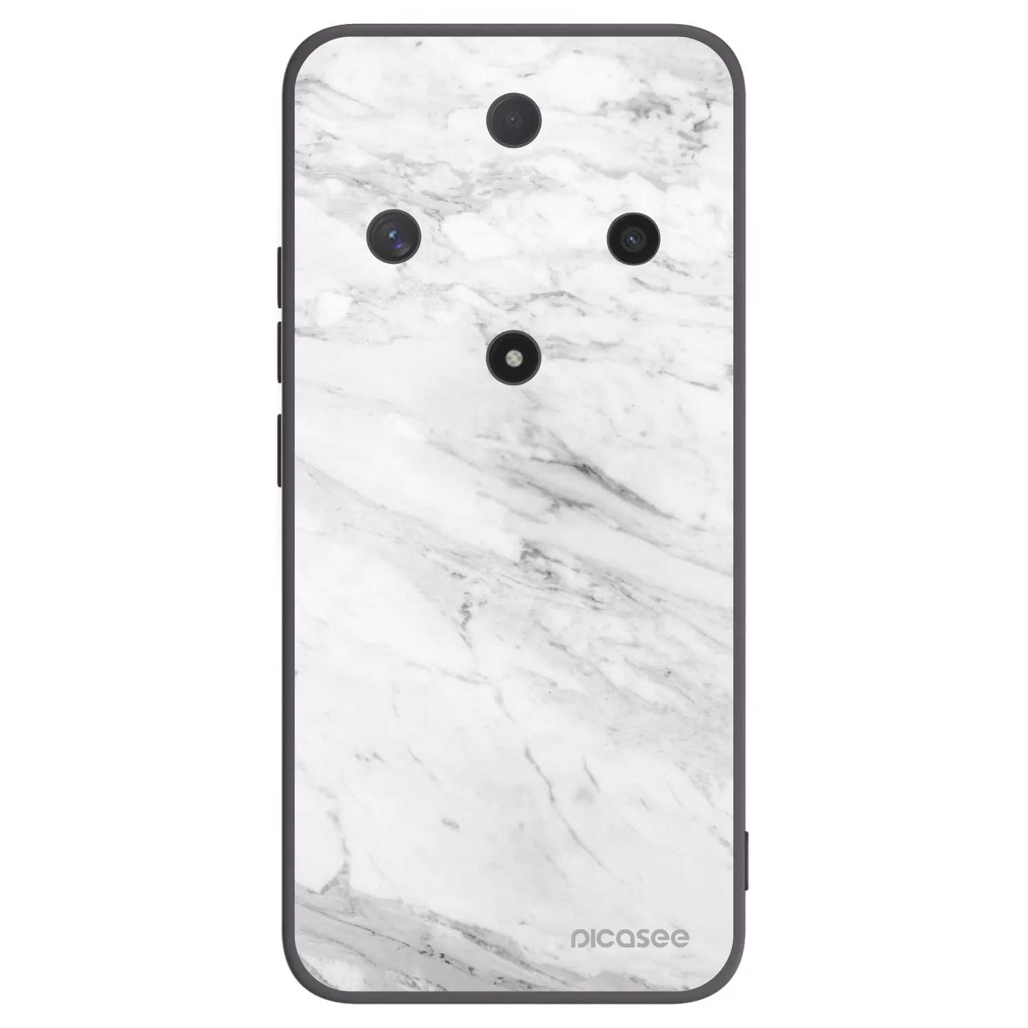 Picasee silikonski črni ovitek za Honor Magic6 Lite 5G - White marble