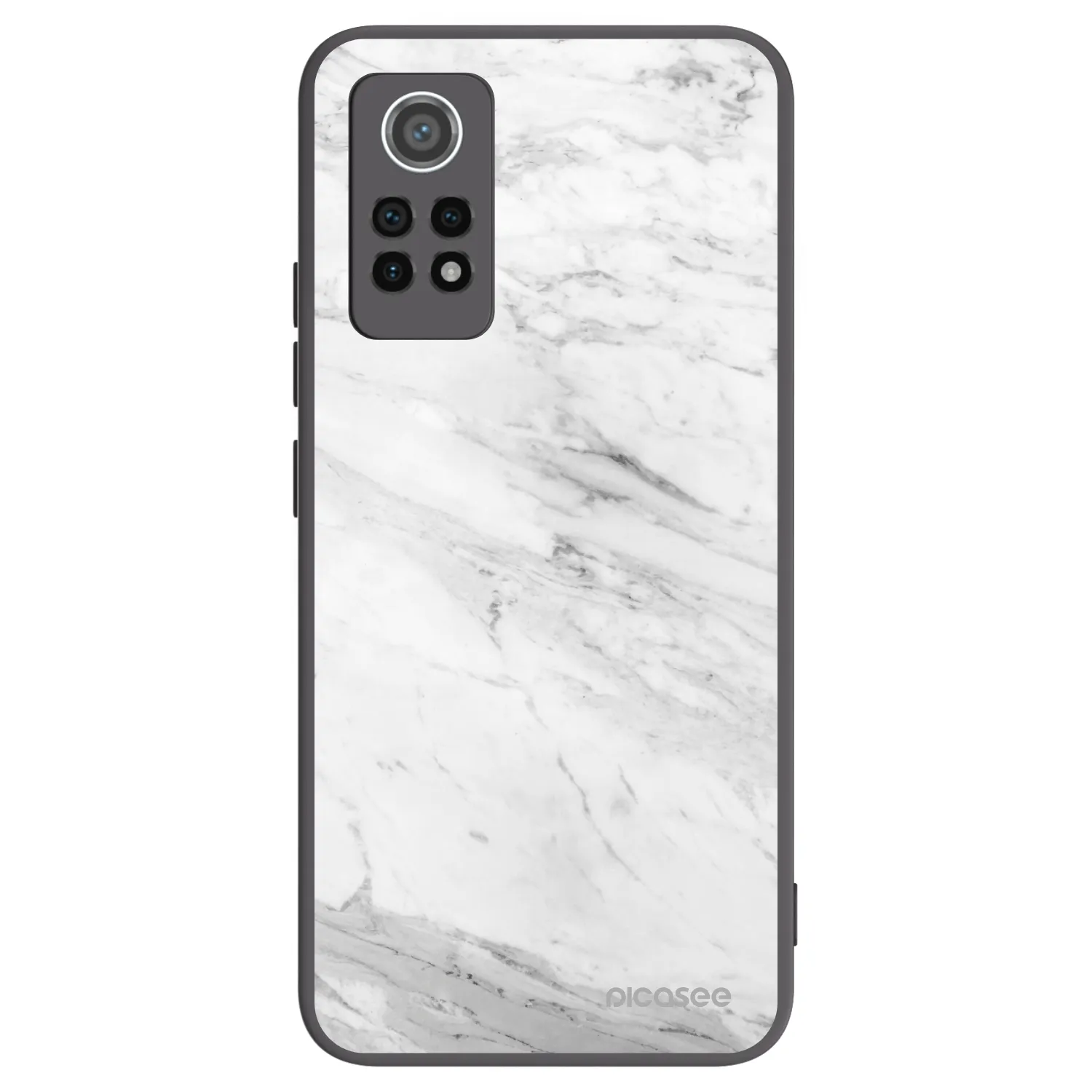 Picasee silikonski črni ovitek za Xiaomi Redmi Note 12 Pro 4G - White marble