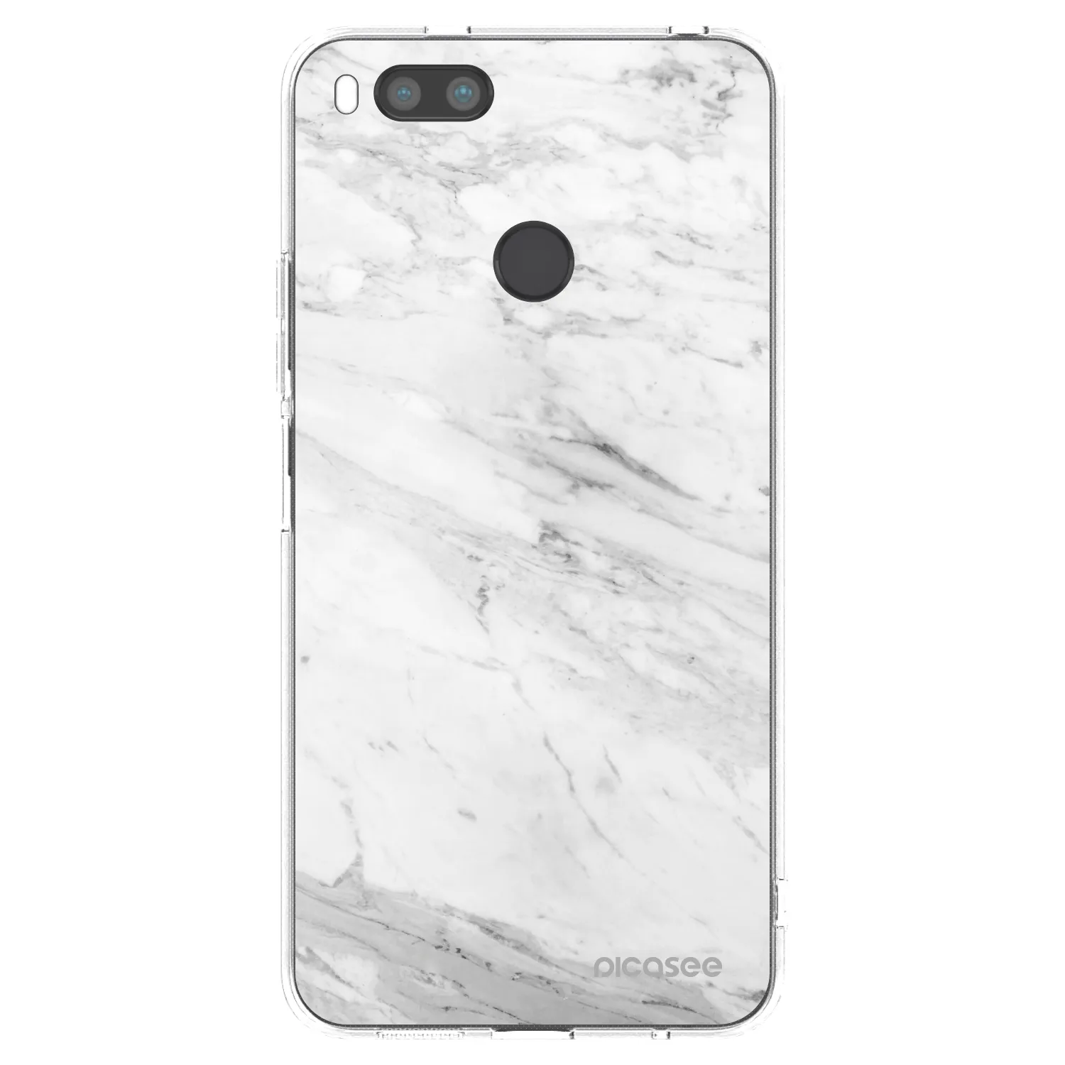 Picasee silikonski prozorni ovitek za Xiaomi Mi A1 Global - White marble