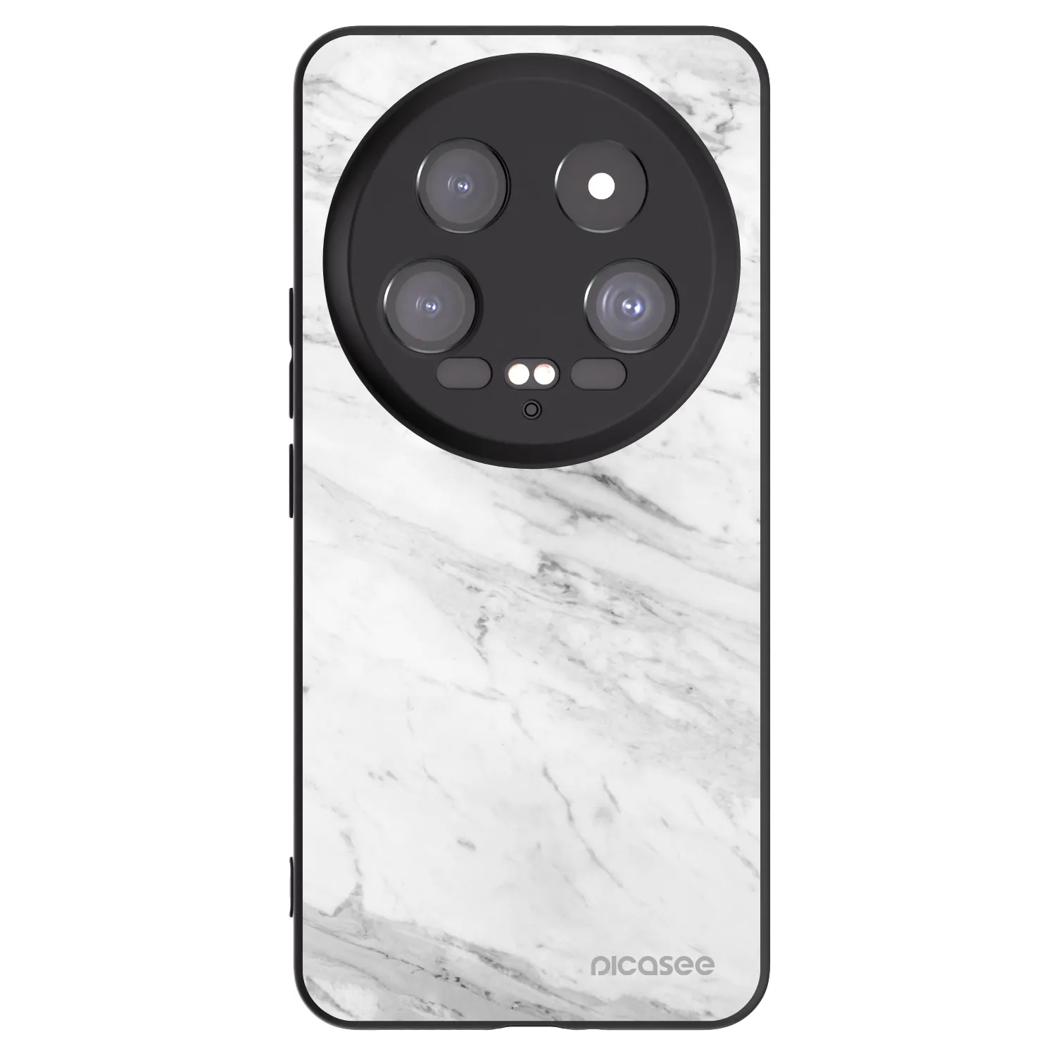 Picasee silikonski črni ovitek za Xiaomi 14 Ultra - White marble