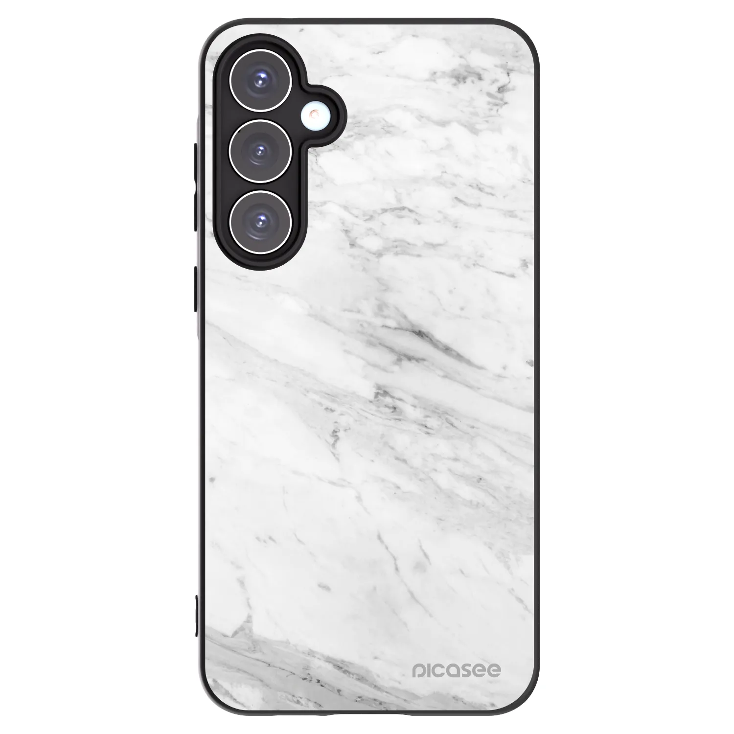 Picasee silikonski črni ovitek za Samsung Galaxy A55 5G A556B - White marble