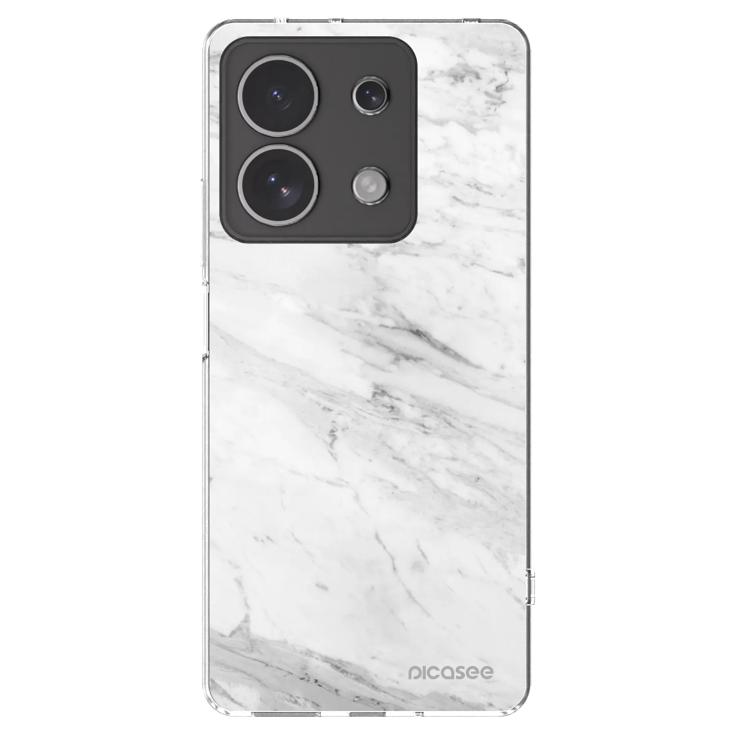 Picasee silikonski prozorni ovitek za Xiaomi Redmi Note 13 4G - White marble