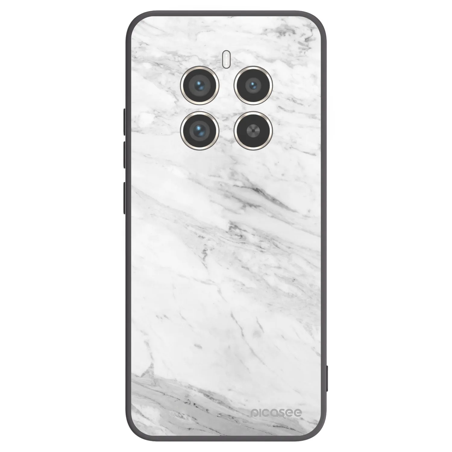 Picasee silikonski črni ovitek za Realme 12 Pro 5G - White marble
