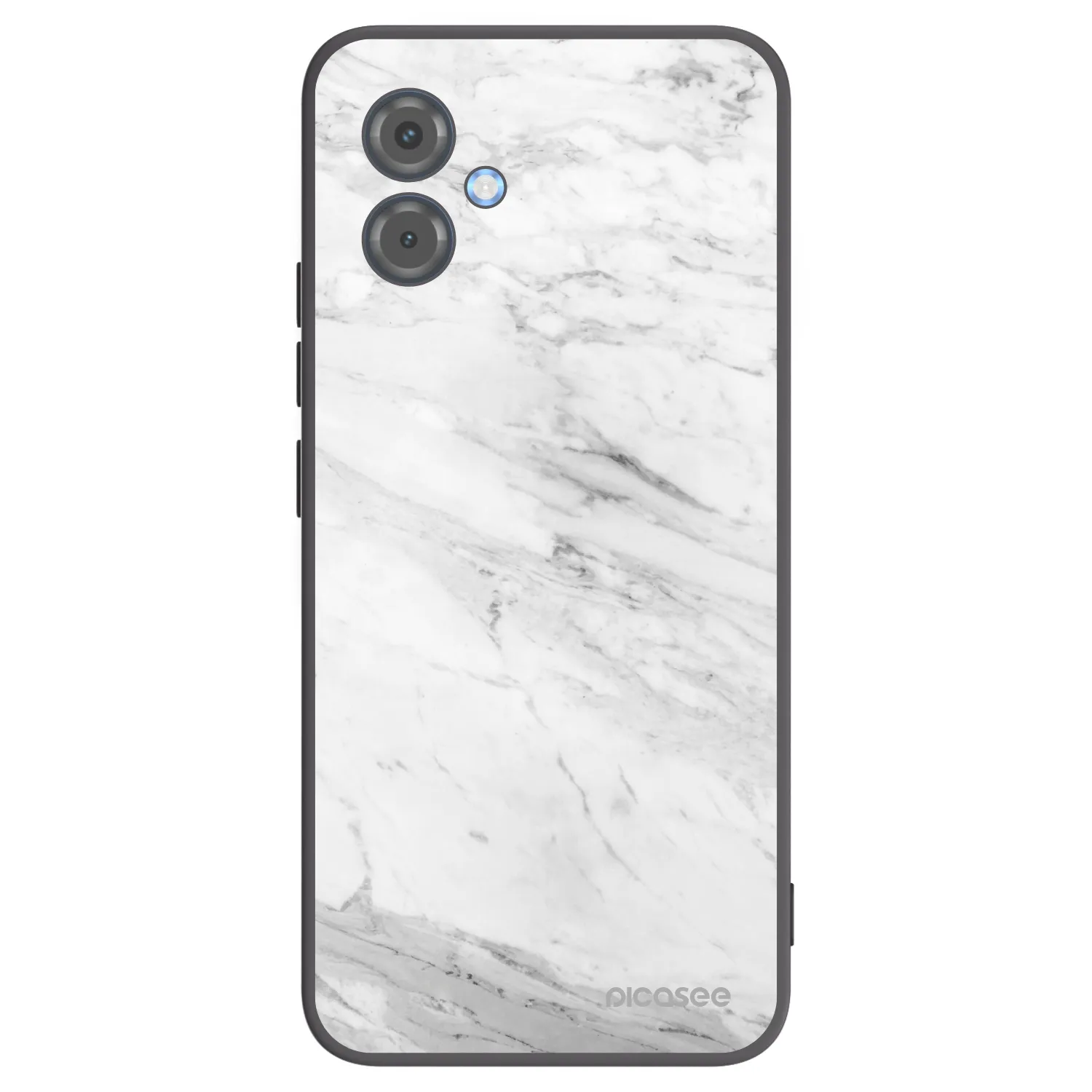 Picasee silikonski črni ovitek za Motorola Moto G14 - White marble