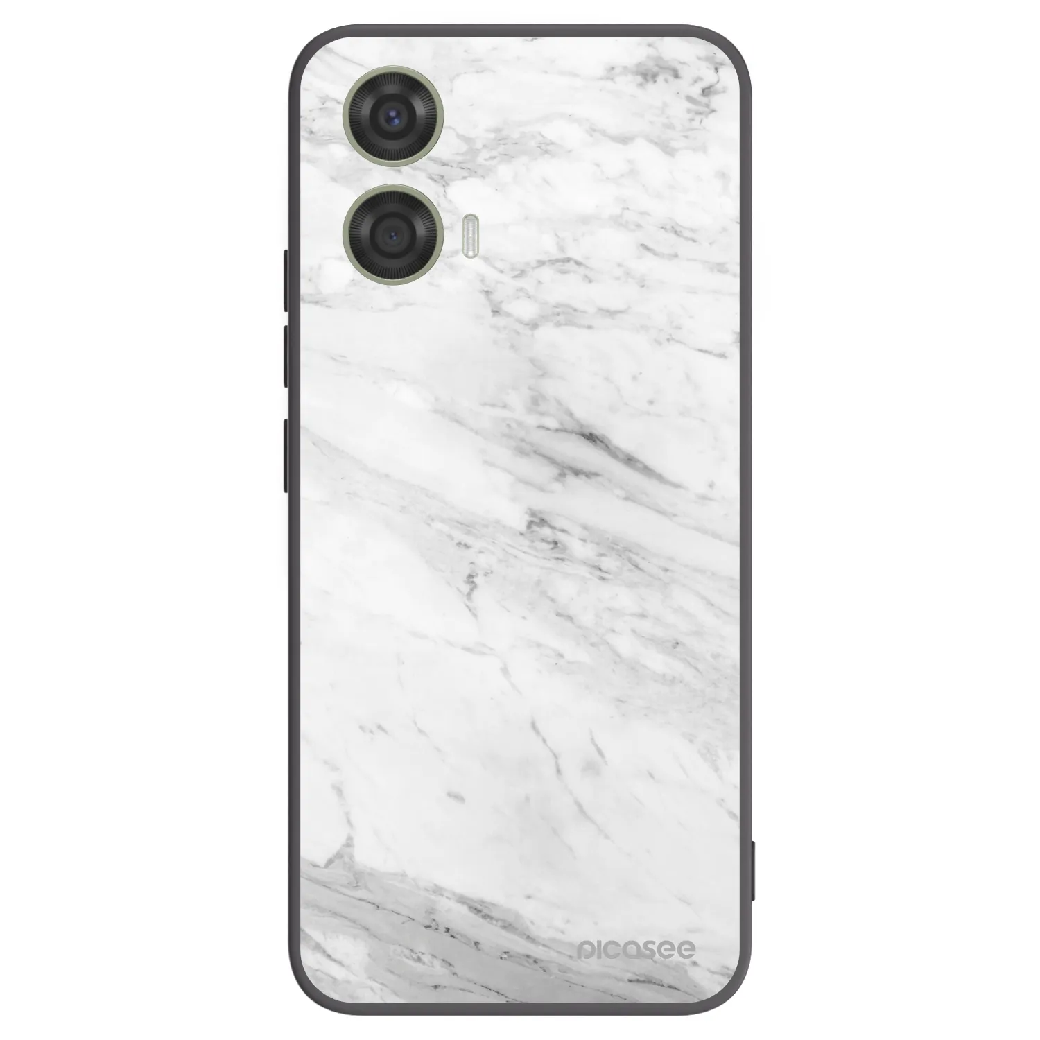 Picasee silikonski črni ovitek za Motorola Moto G24 - White marble