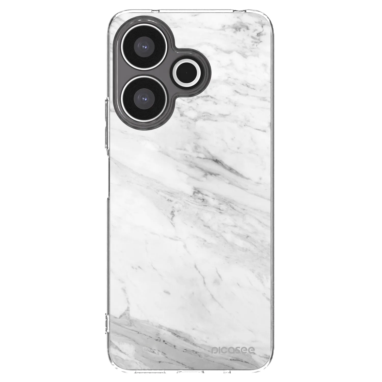 Picasee silikonski prozorni ovitek za Xiaomi Redmi 13 4G - White marble