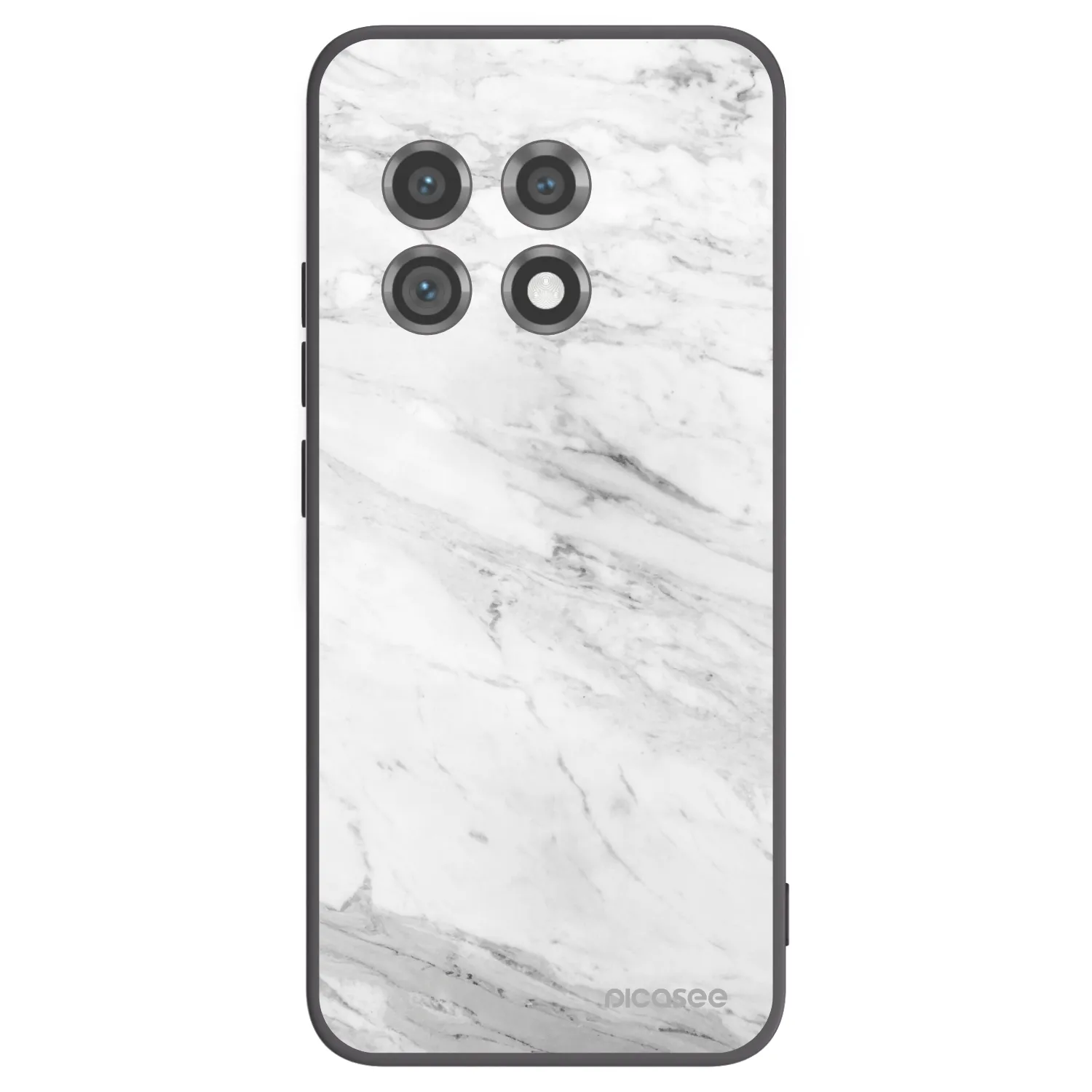 Picasee silikonski črni ovitek za OnePlus 11 5G - White marble