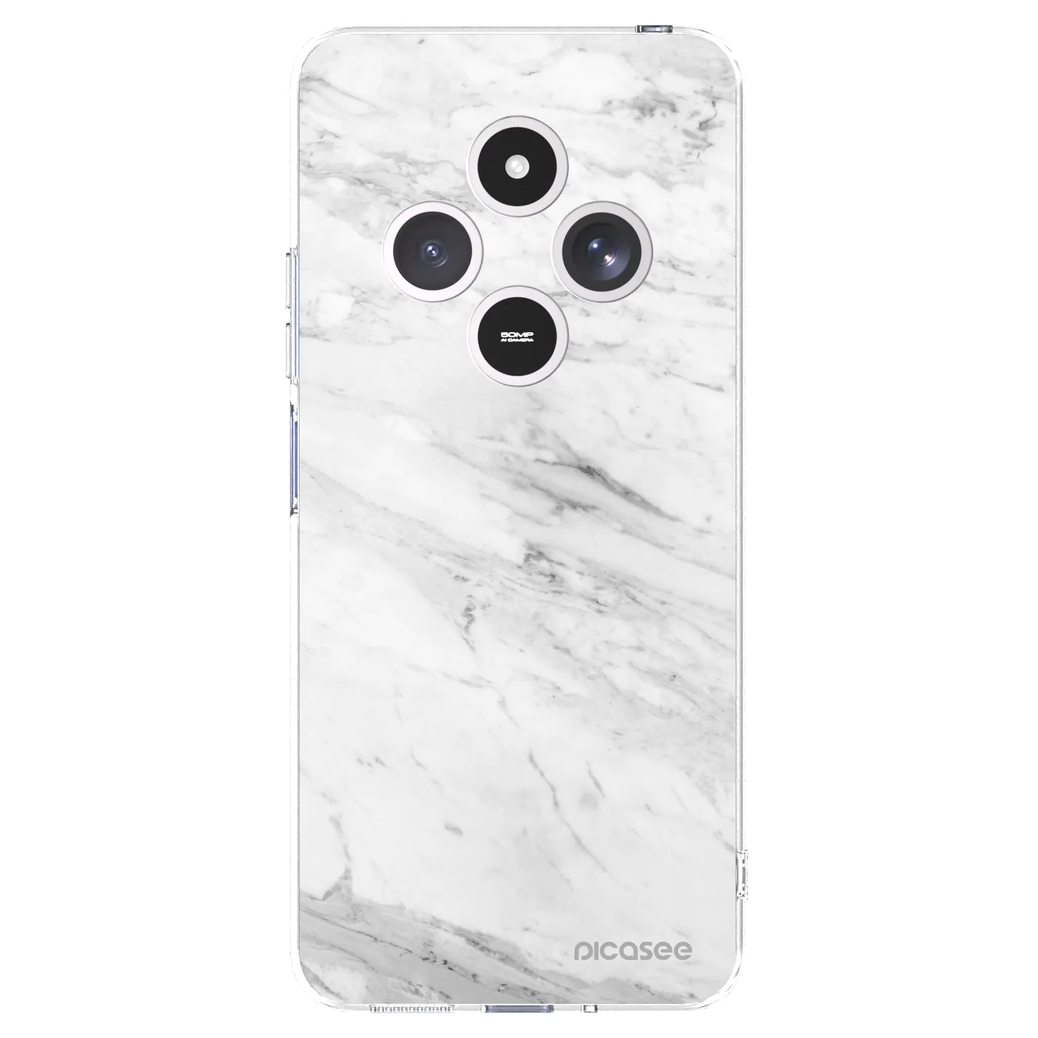 Picasee silikonski prozorni ovitek za Xiaomi Redmi 14C - White marble