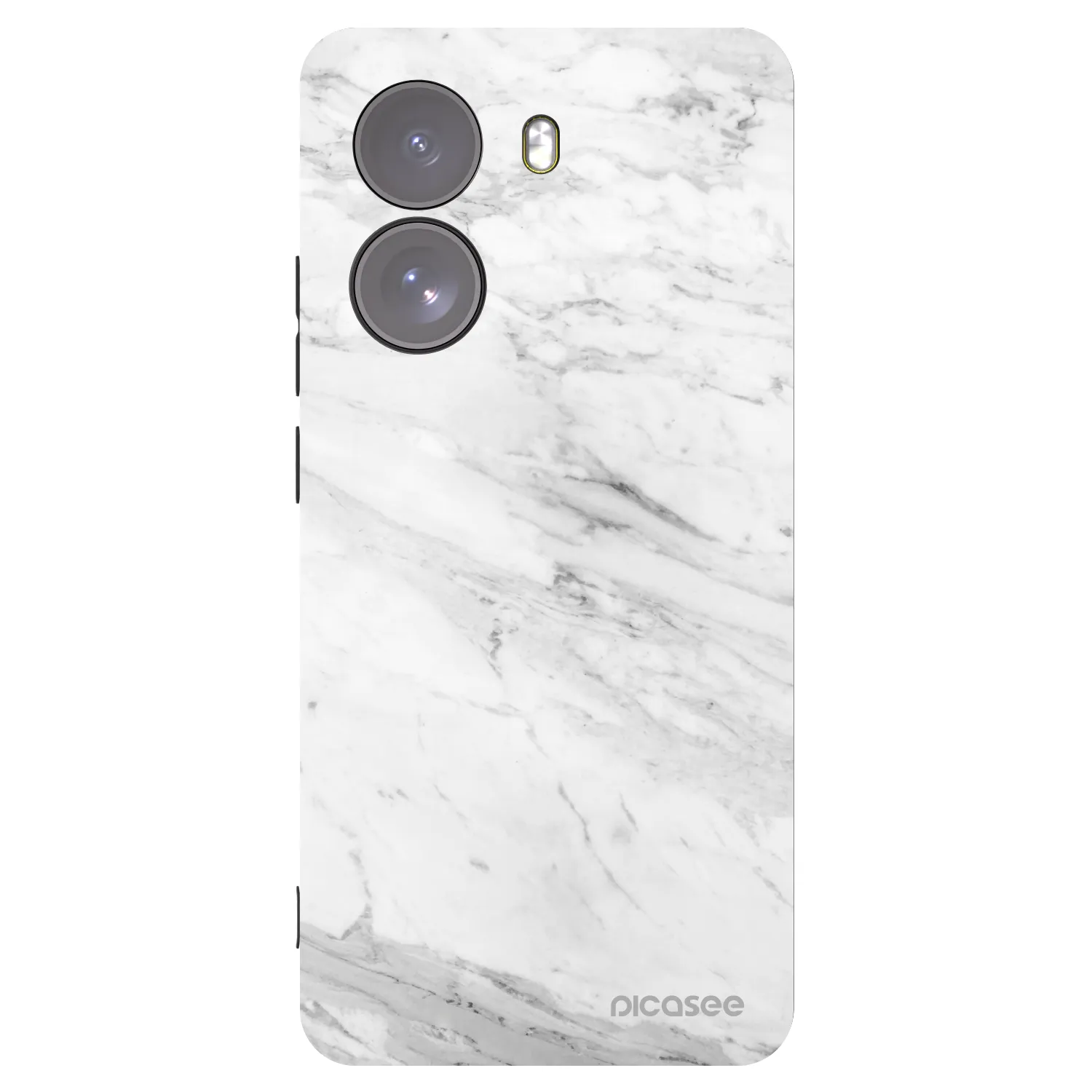 Picasee silikonski črni ovitek za Xiaomi Poco X7 - White marble