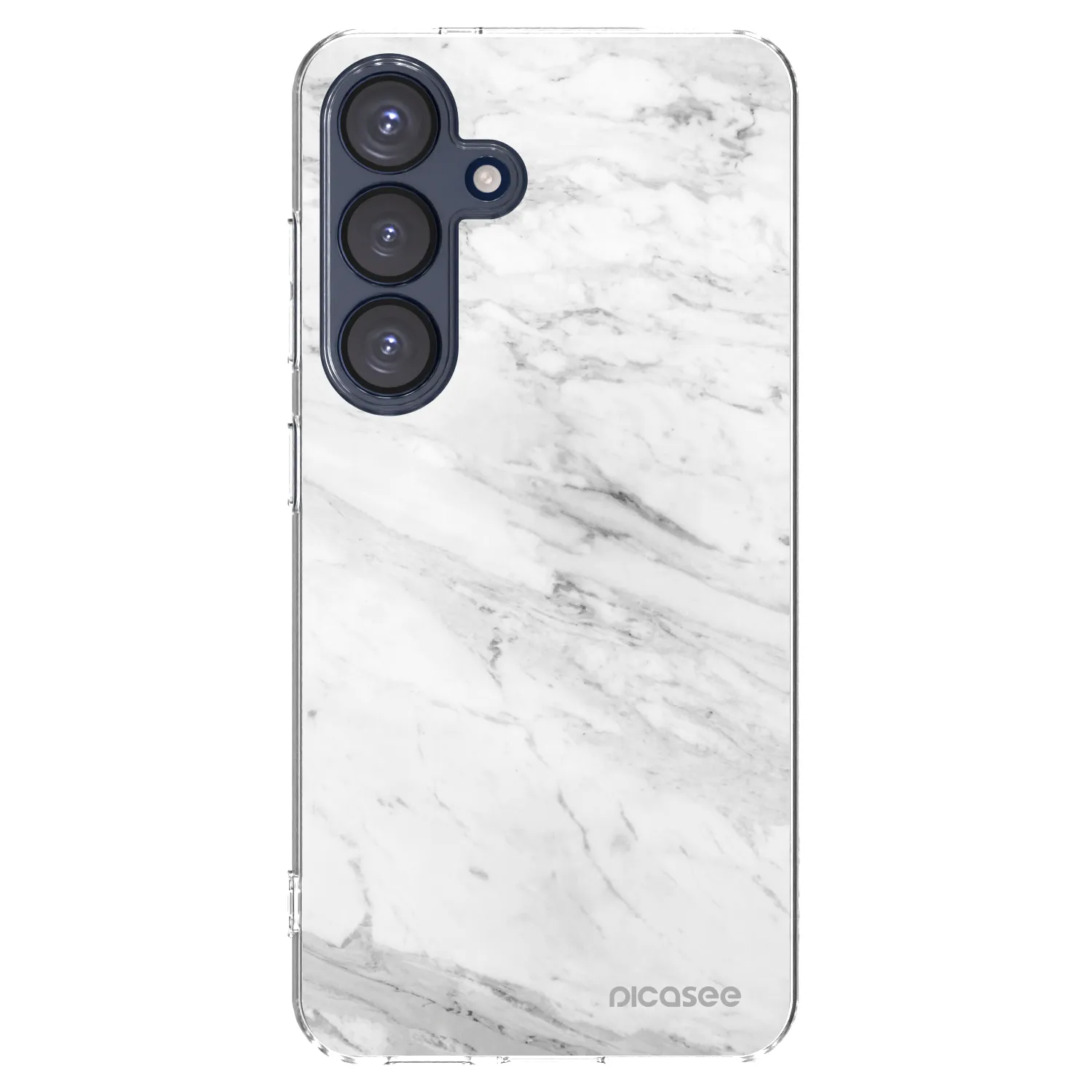 Picasee silikonski prozorni ovitek za Samsung Galaxy S25 5G - White marble