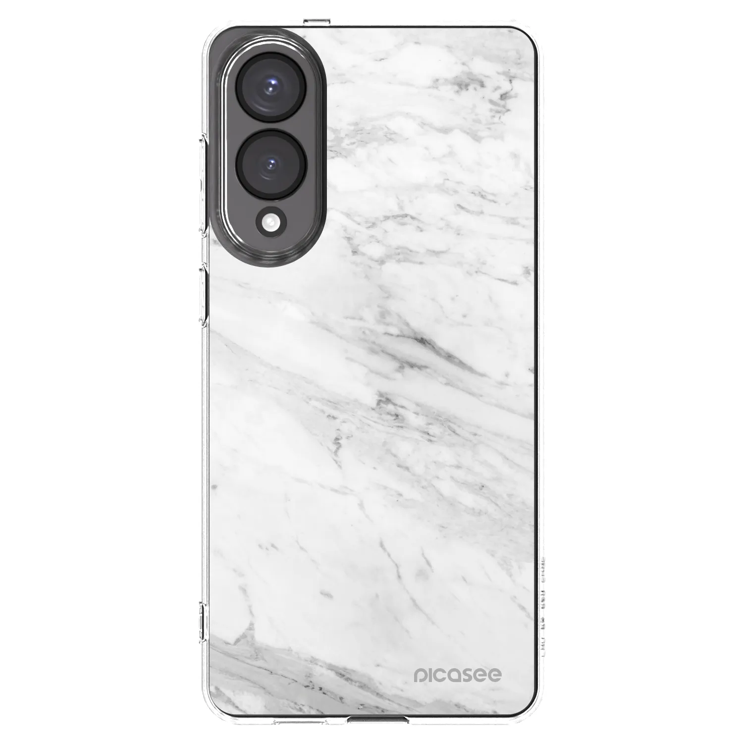 Picasee silikonski prozorni ovitek za Samsung Galaxy S25 Edge 5G - White marble