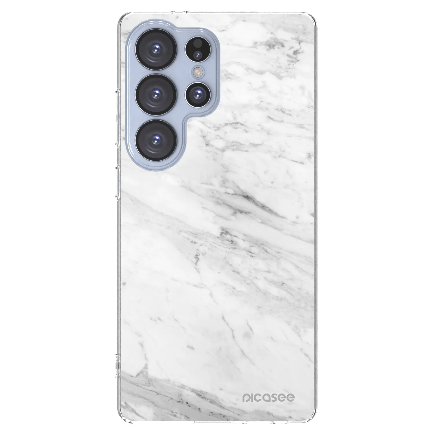Picasee silikonski prozorni ovitek za Samsung Galaxy S25 Ultra 5G - White marble