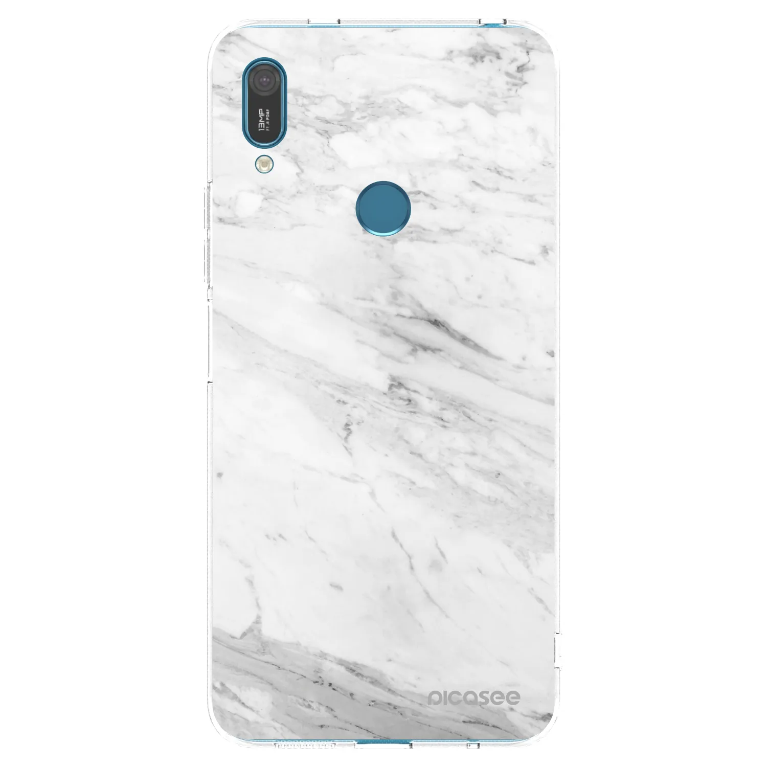Picasee silikonski prozorni ovitek za Huawei Y7 2019 - White marble