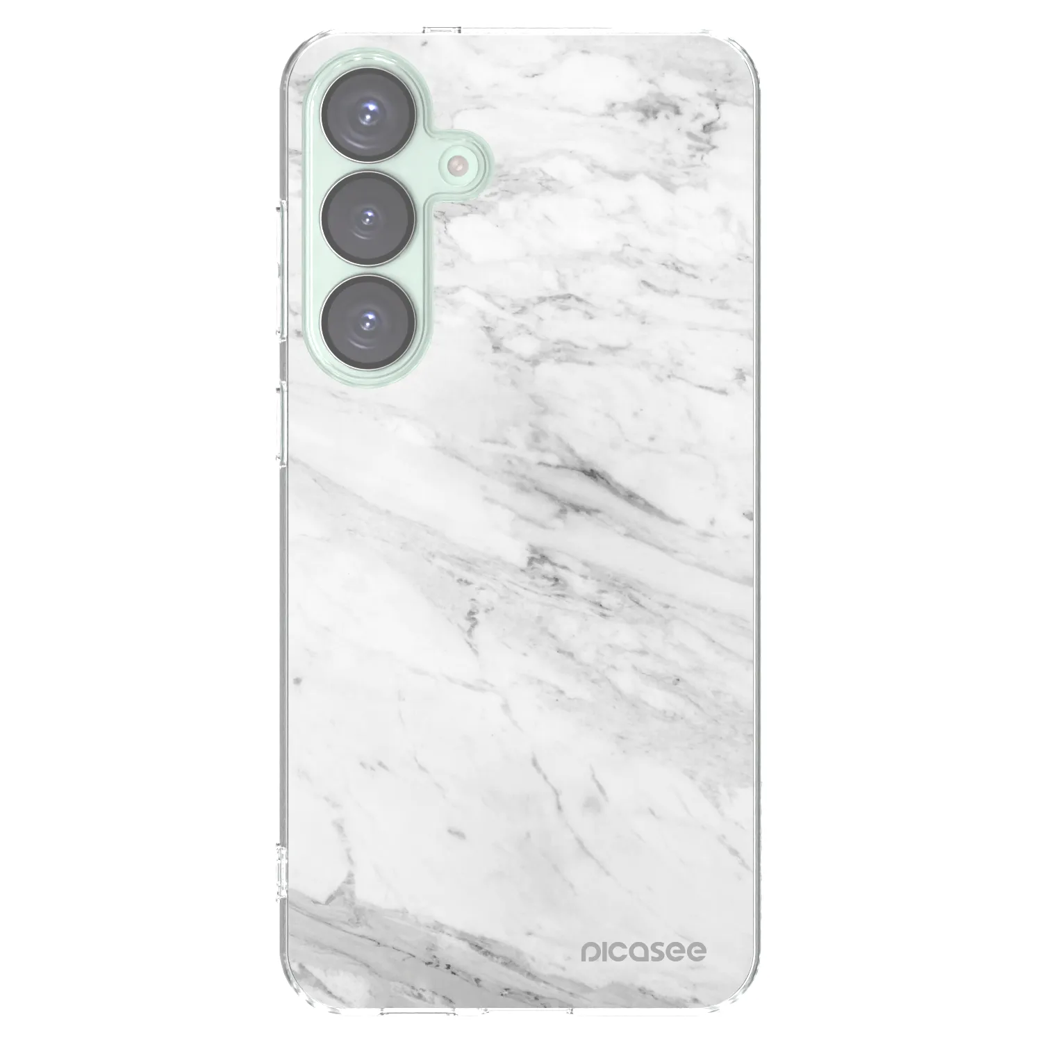 Picasee silikonski prozorni ovitek za Samsung Galaxy S25+ 5G - White marble