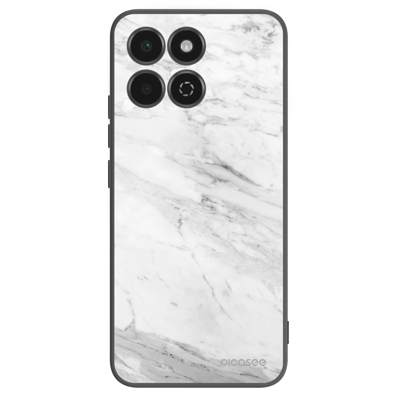 Picasee silikonski črni ovitek za Honor 200 Smart 5G - White marble