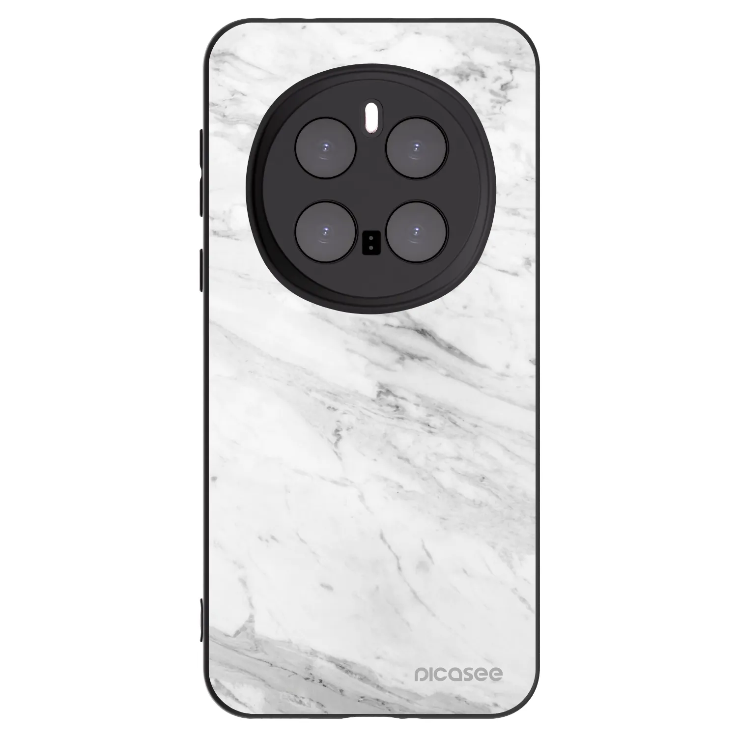 Picasee silikonski črni ovitek za Honor Magic7 Pro 5G - White marble