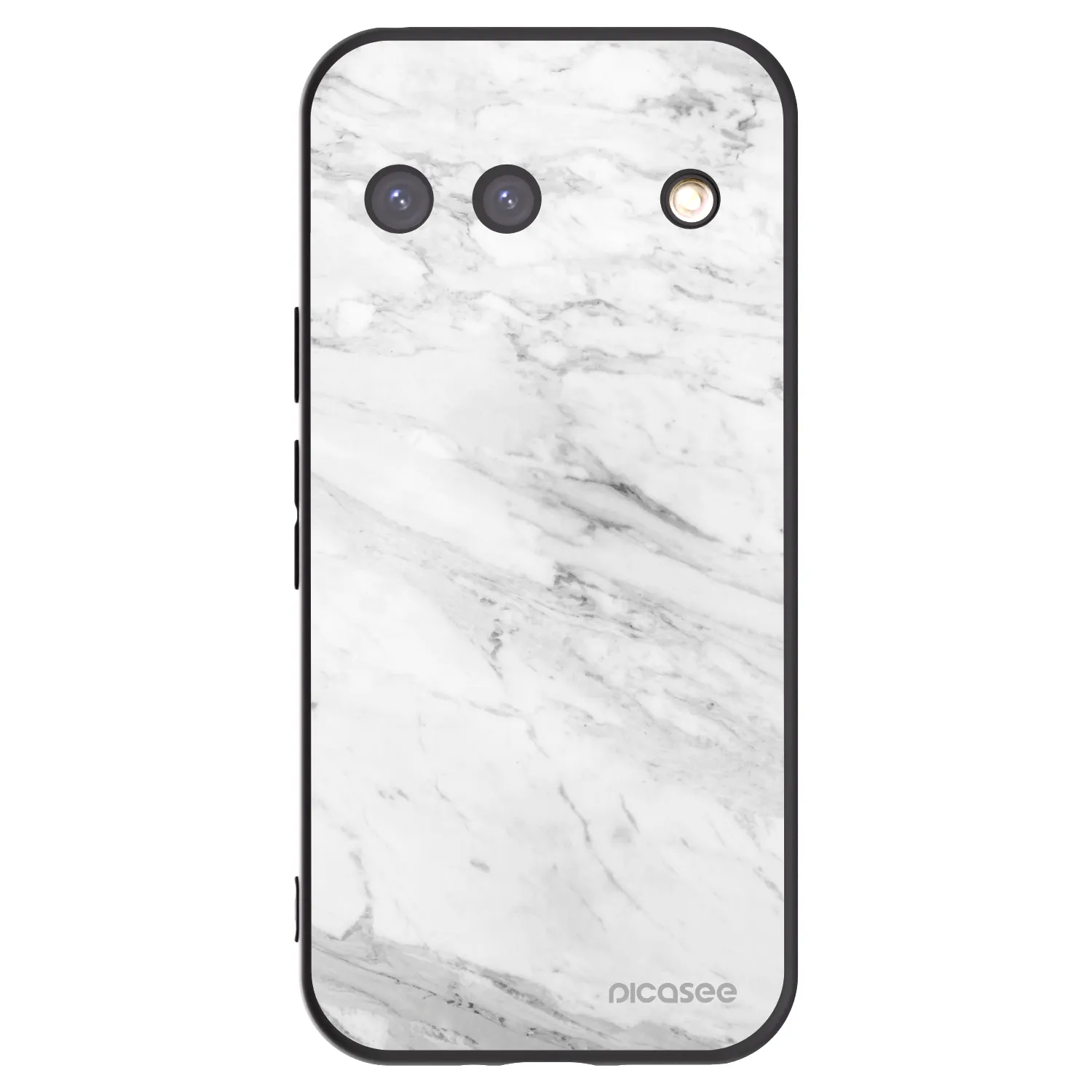 Picasee silikonski črni ovitek za Google Pixel 9 - White marble